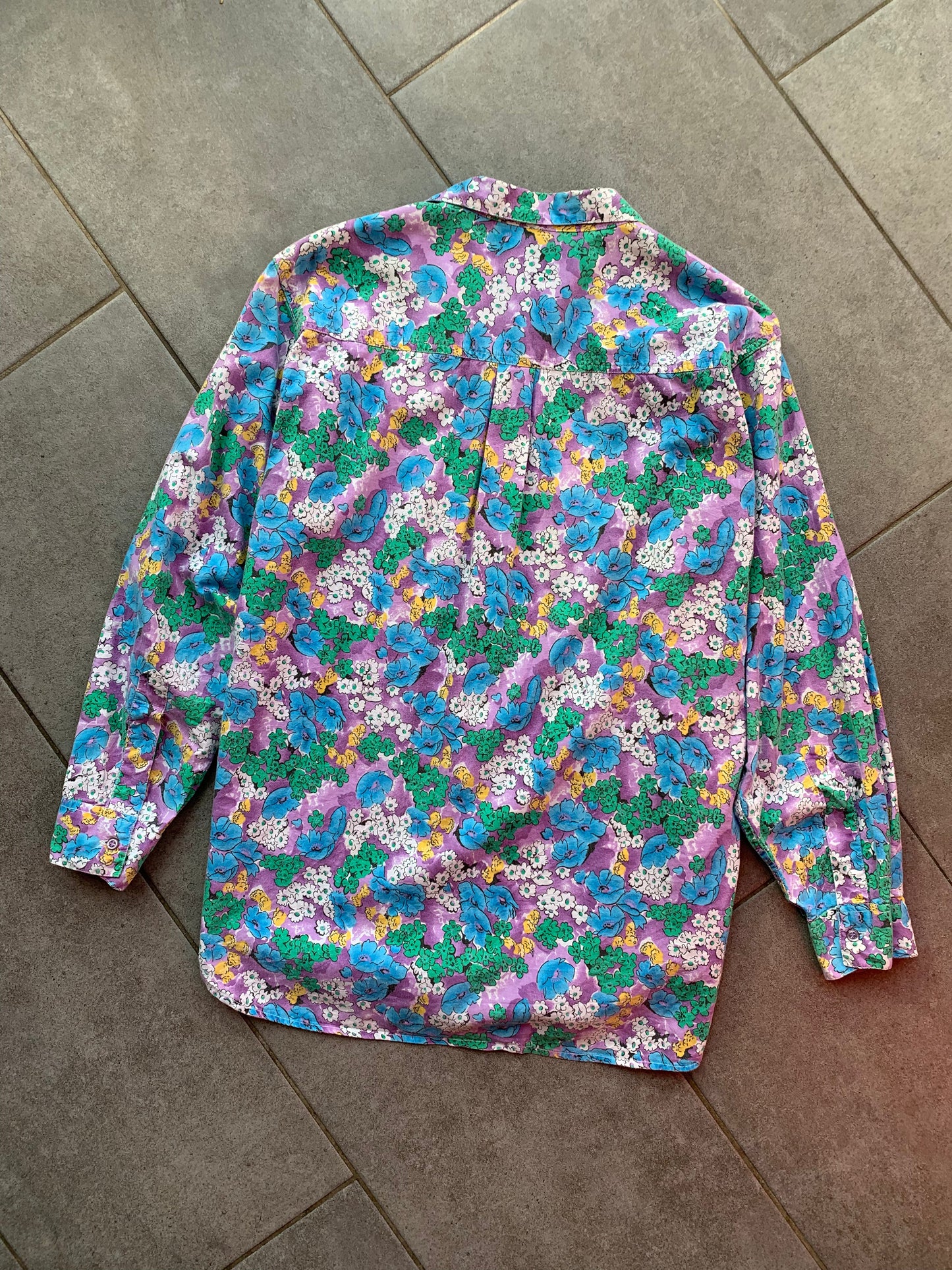 90s Vintage 'Turbo International' Mens Floral Shirt