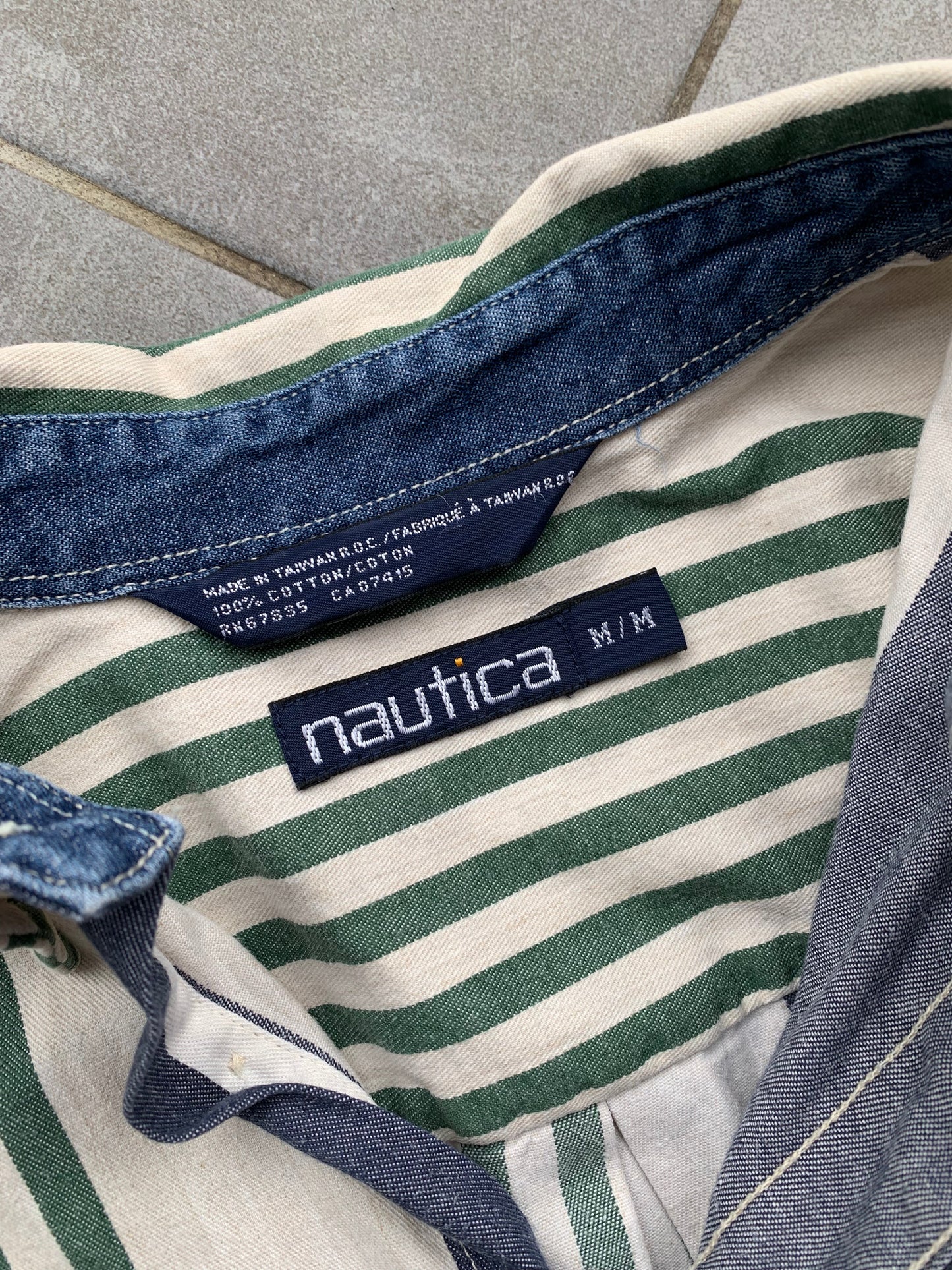 90s Vintage Nautica Striped Cotton Shirt