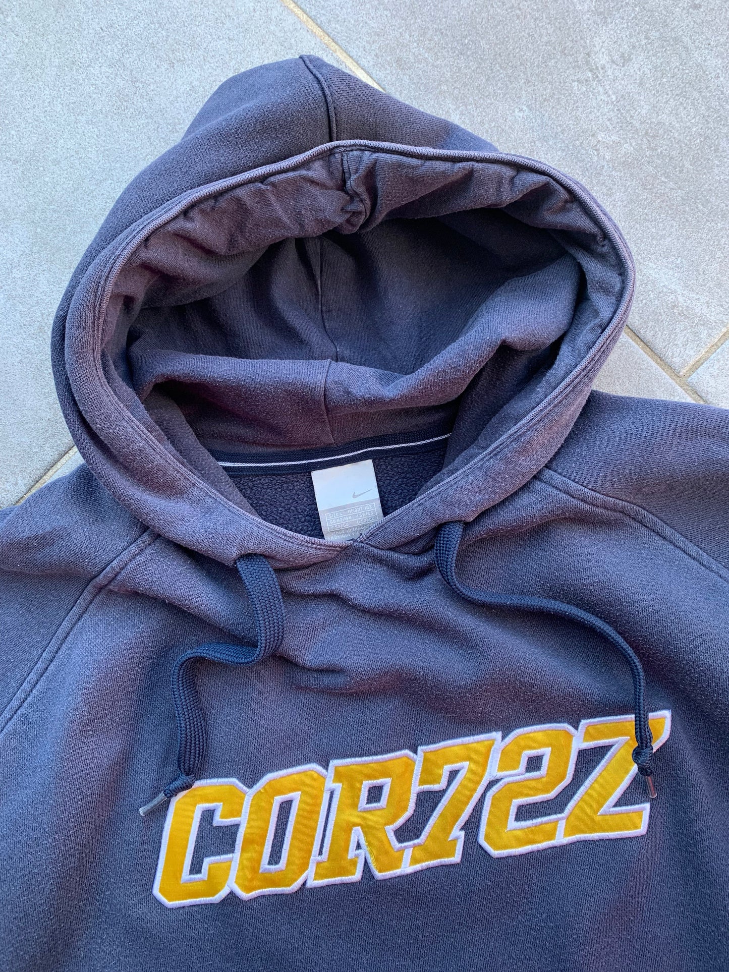Nike 2000s Cortez COR72Z Distressed Navy Hoodie