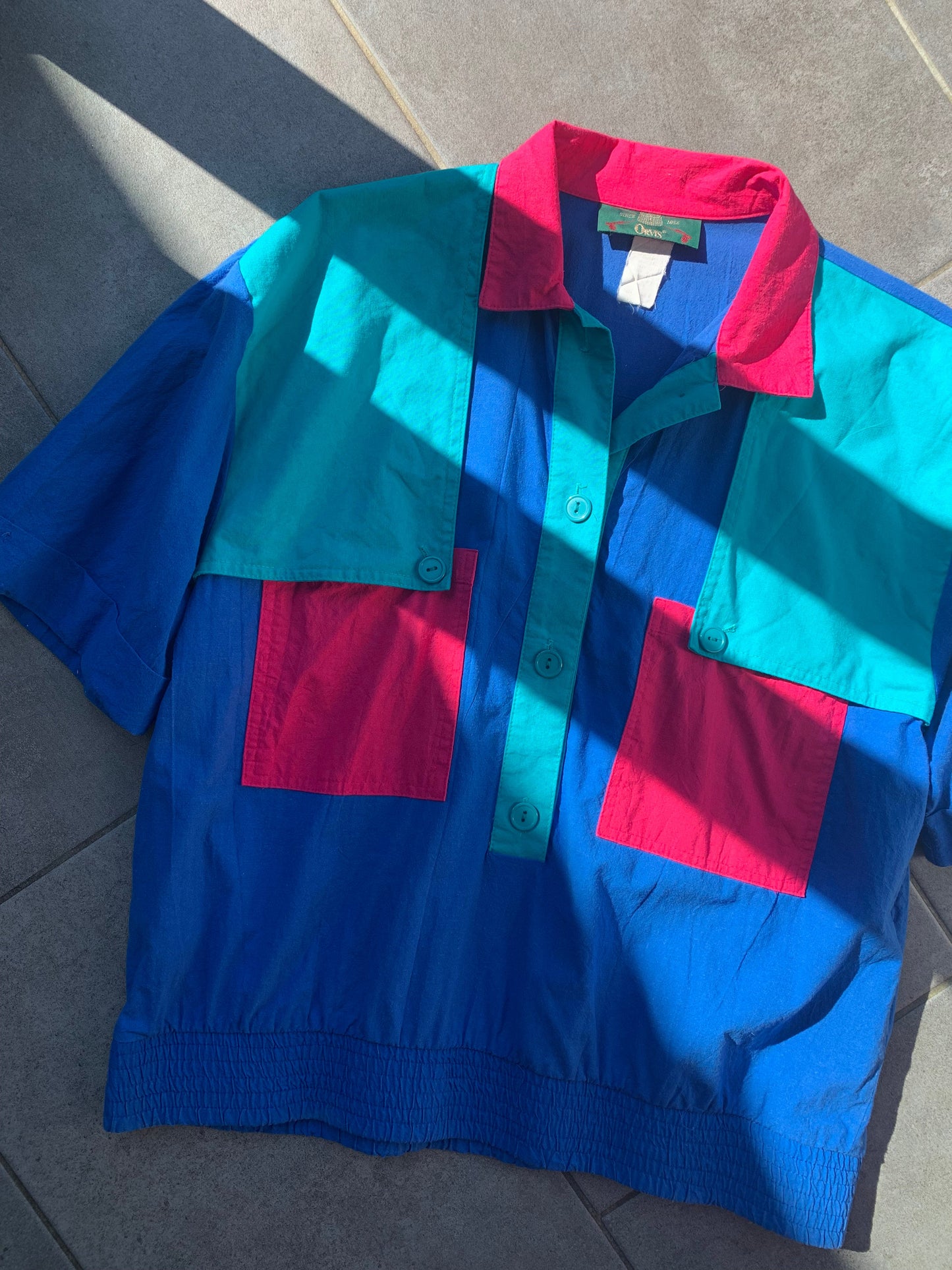 80s Vintage Orvis 100% Cotton Mens Pullover Polo Top