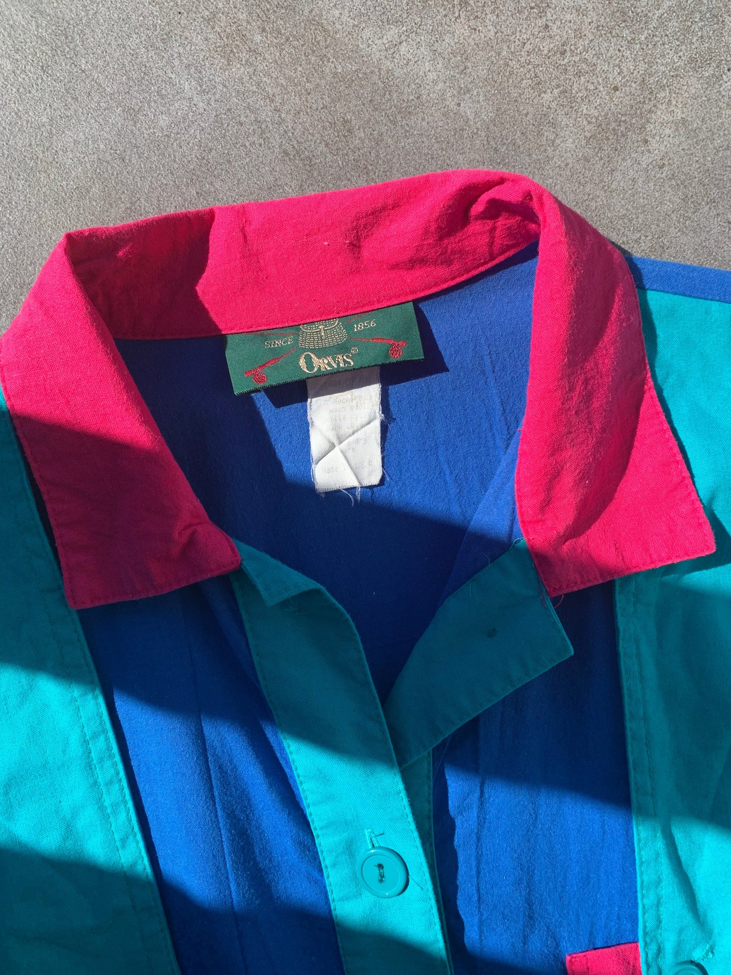 80s Vintage Orvis 100% Cotton Mens Pullover Polo Top