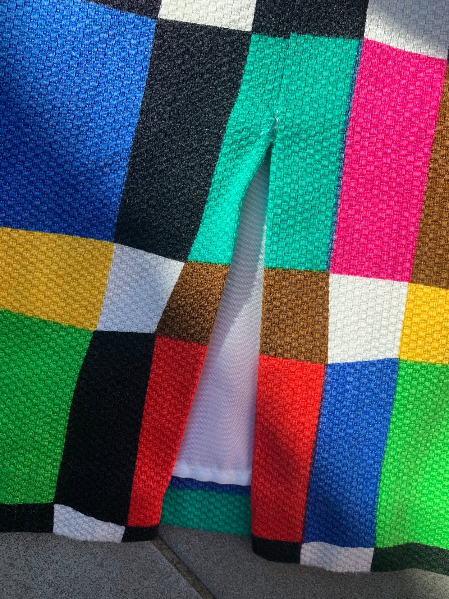 80s Vintage St Michael Cotton Multi Colour Pencil Skirt
