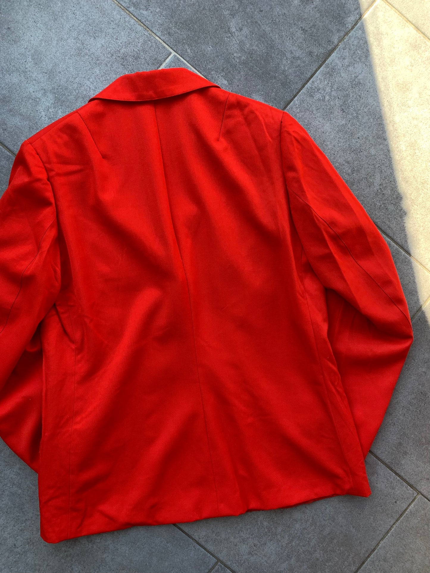 70s Vintage Valentino Boutique Red Skirt Suit