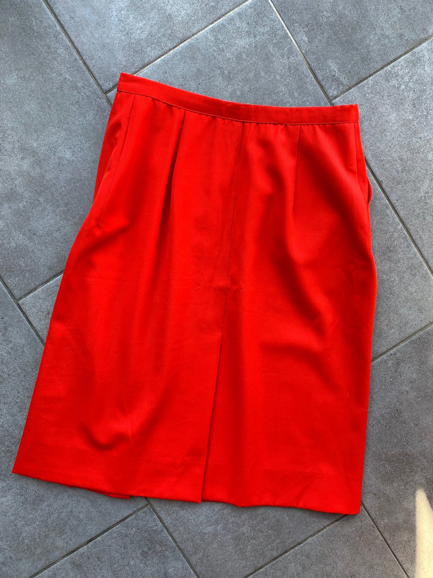70s Vintage Valentino Boutique Red Skirt Suit
