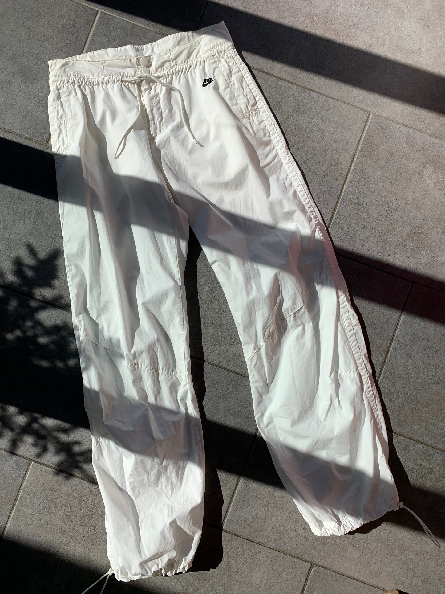 Nike 2000s White Cargo Style Trousers