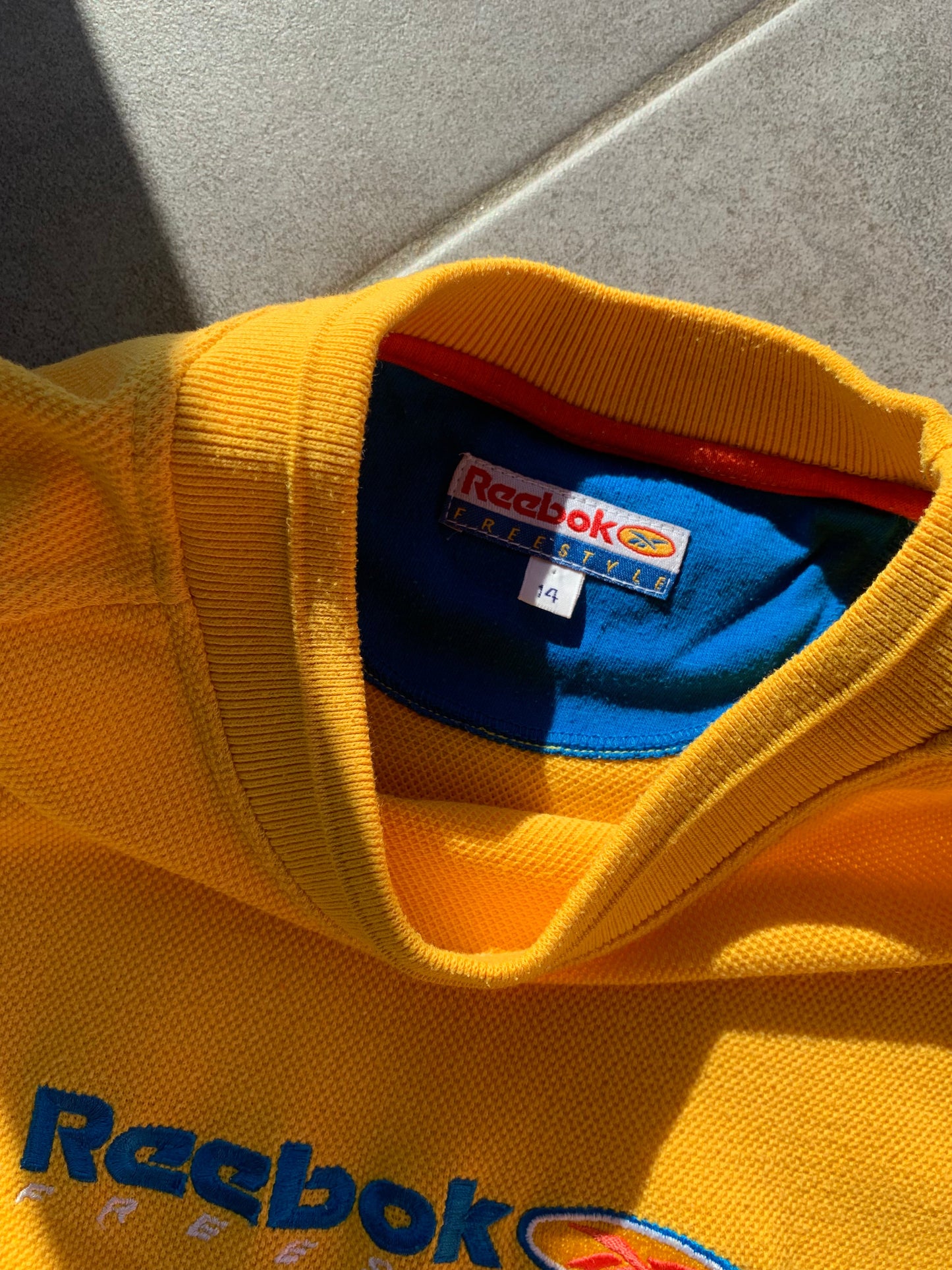 1990s Vintage Yellow Reebok T-Shirt