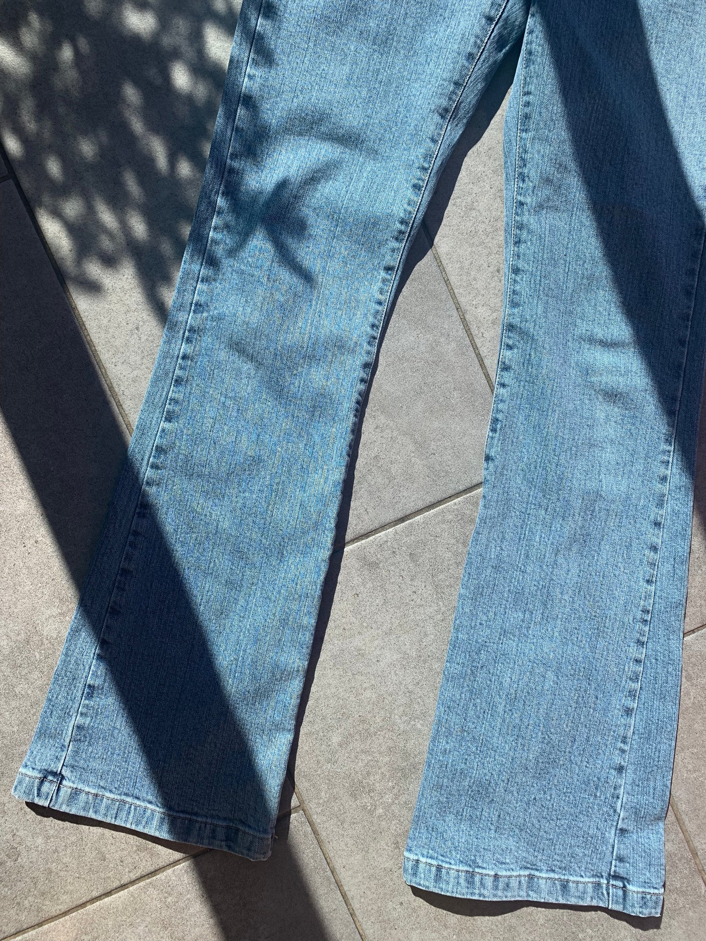 Burberry Nova Check Trim Flared Jeans