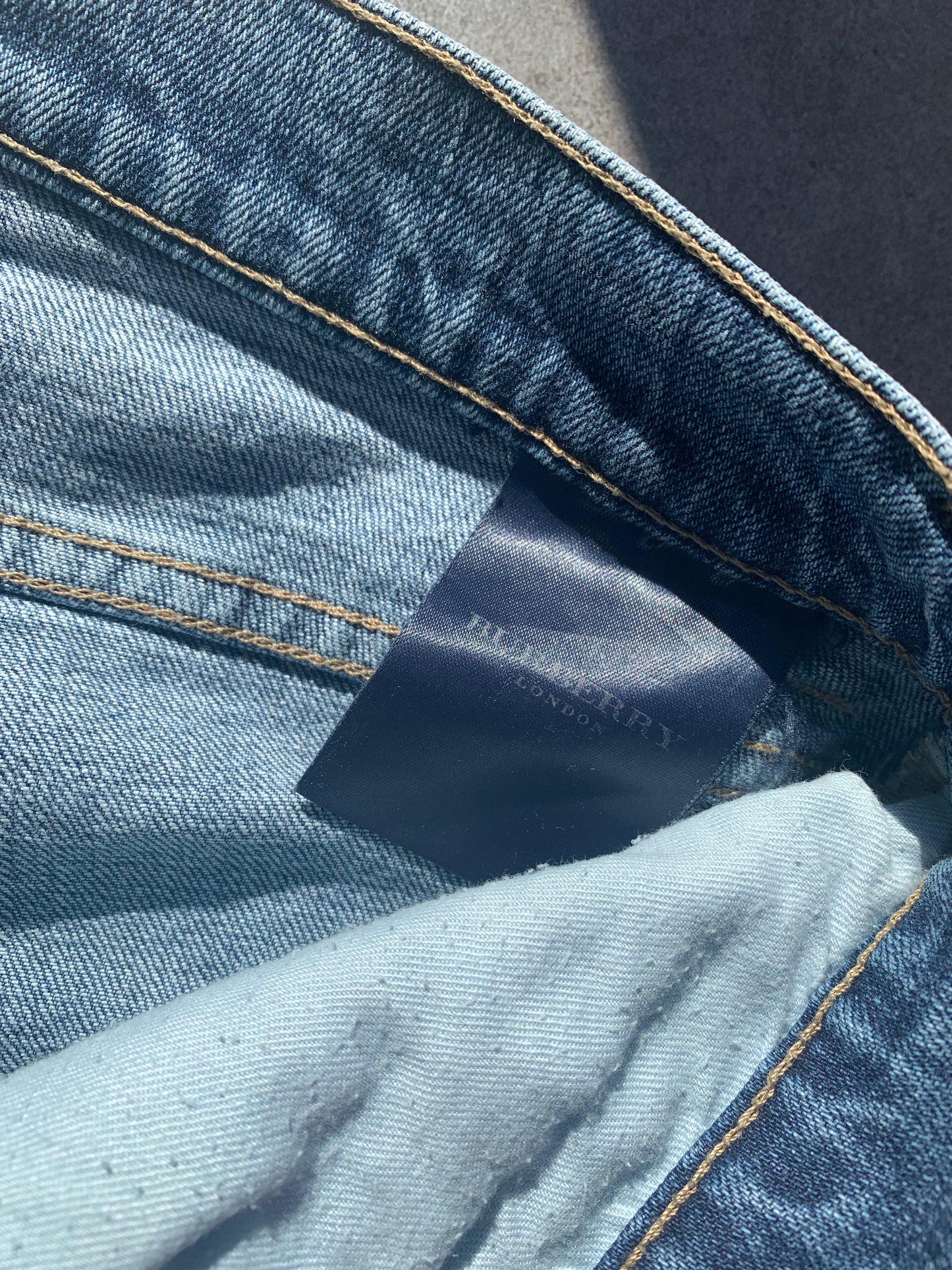 Burberry Nova Check Trim Flared Jeans