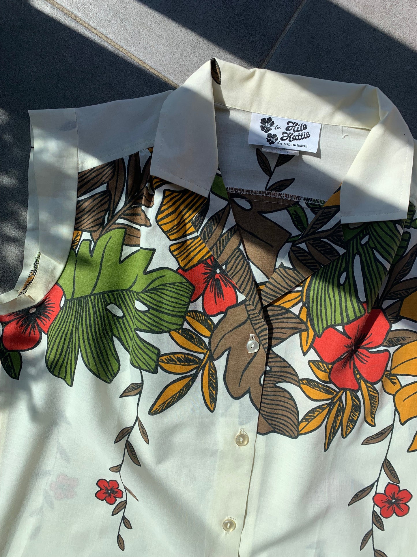 70s Vintage Hilo Hattie Tropical Blouse