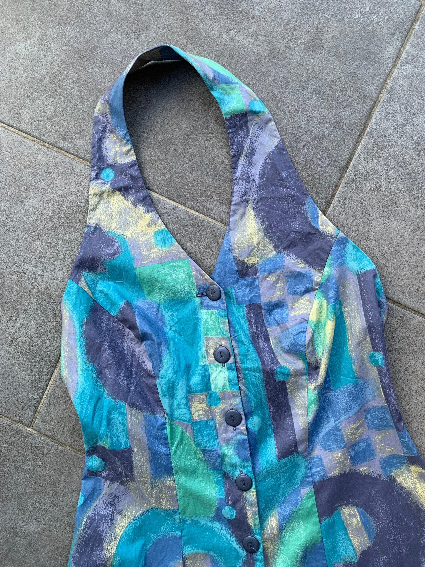 90s Vintage Laura Ashley Halter Neck Dress