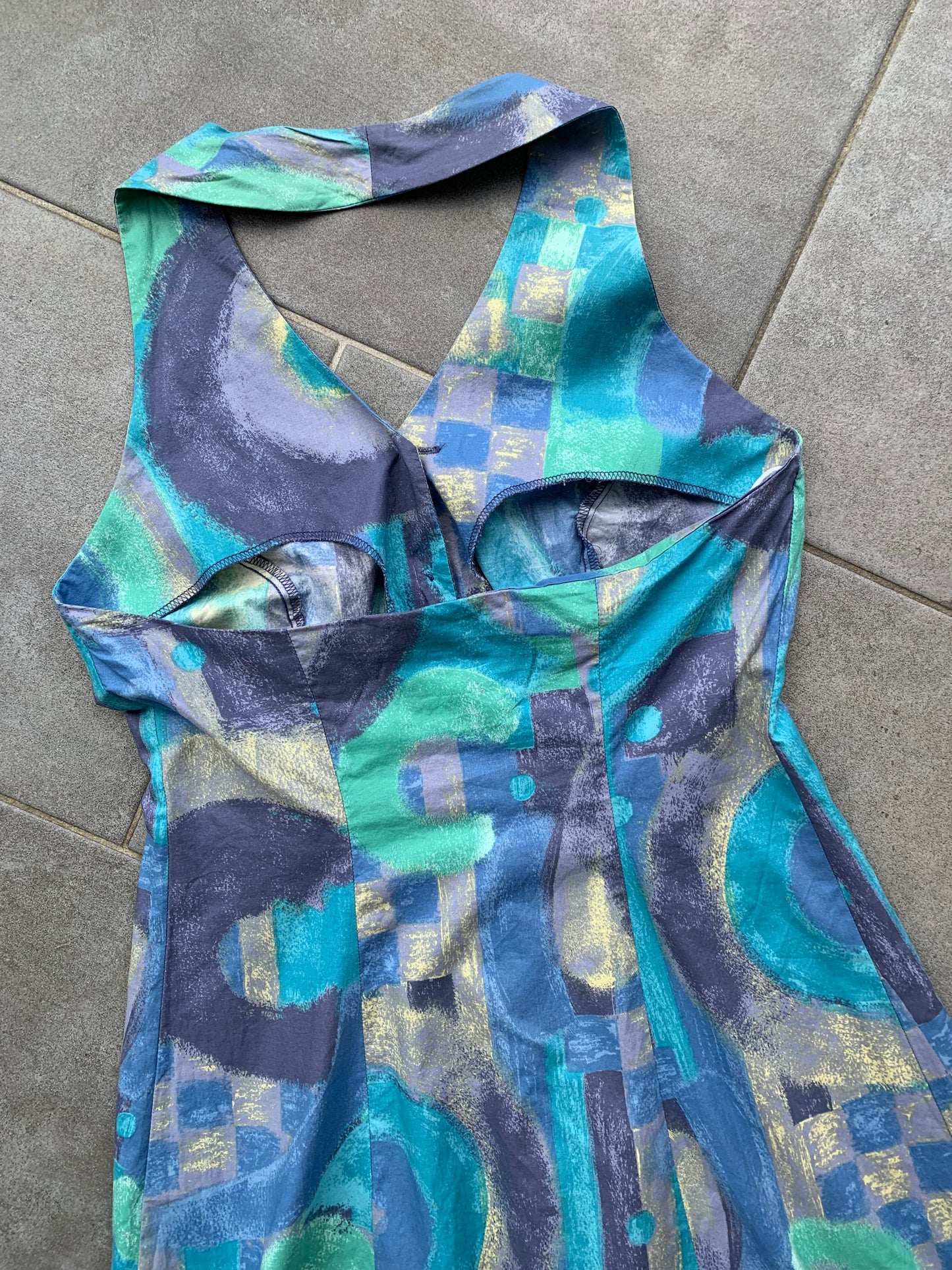 90s Vintage Laura Ashley Halter Neck Dress