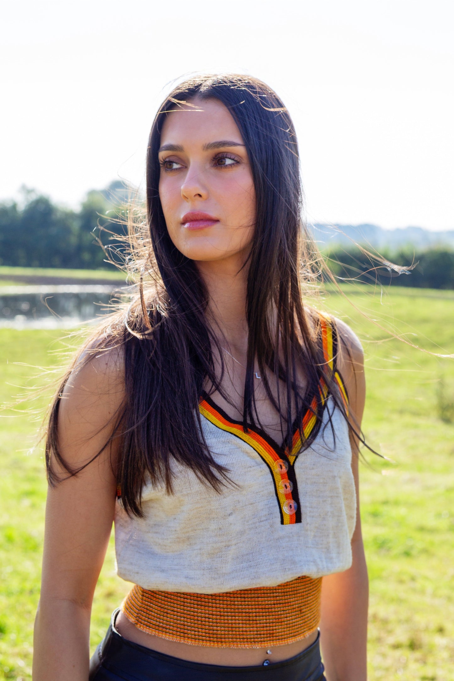 70s Vintage 'Duke' Knitted Tank Top