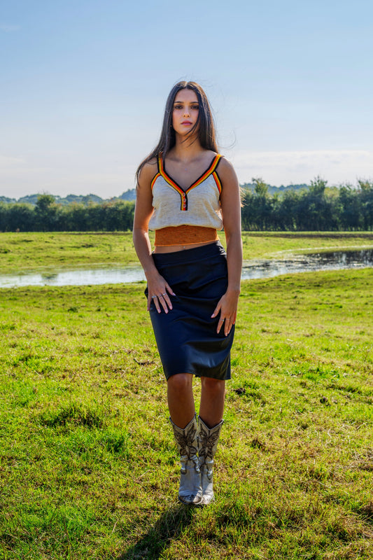 70s Vintage 'Duke' Knitted Tank Top