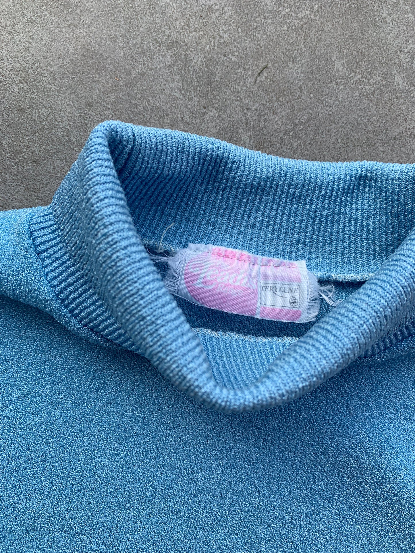 70s Vintage Sleeveless Knitted Roll Neck Top 2 Pack