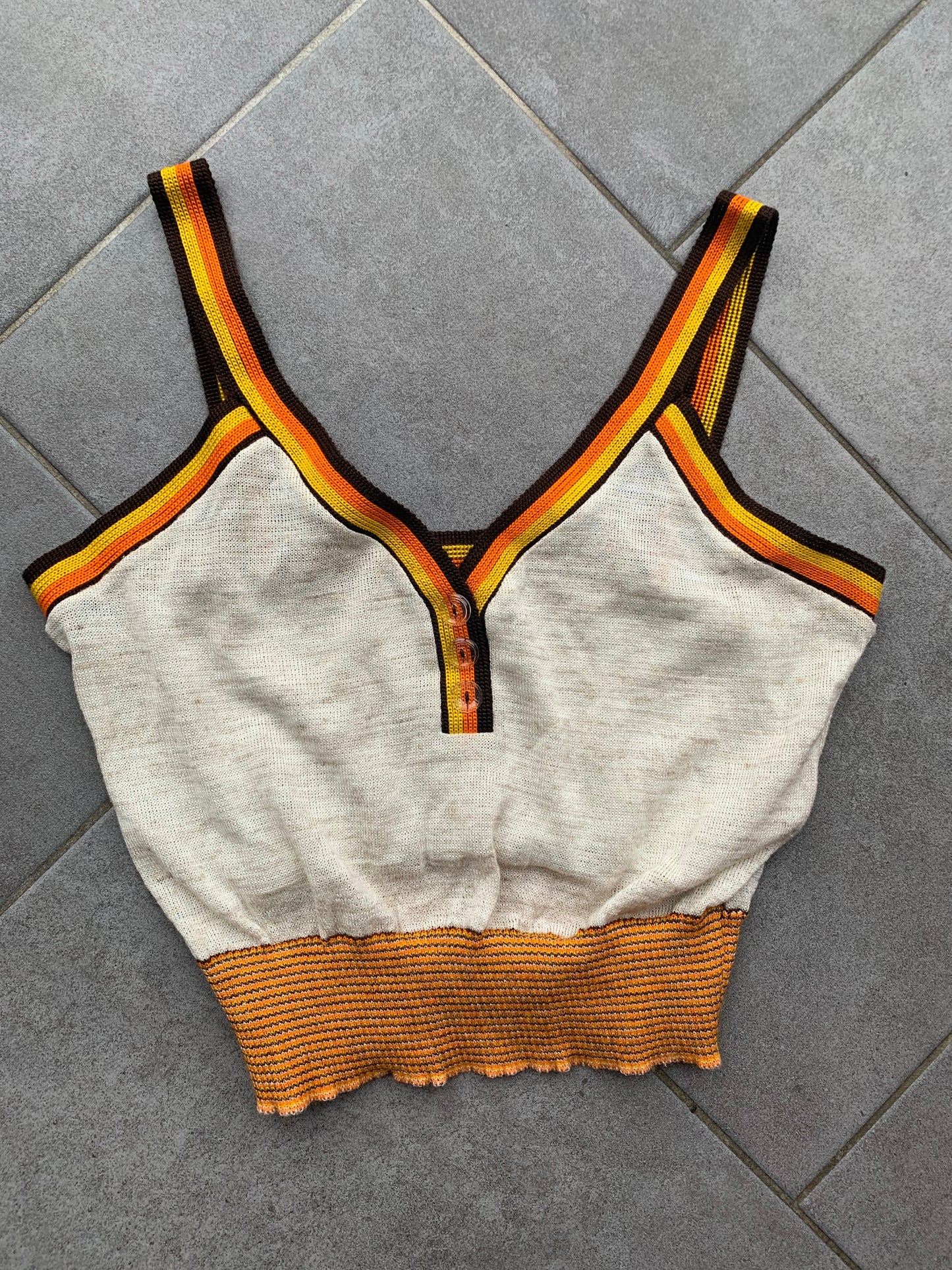 70s Vintage 'Duke' Knitted Tank Top
