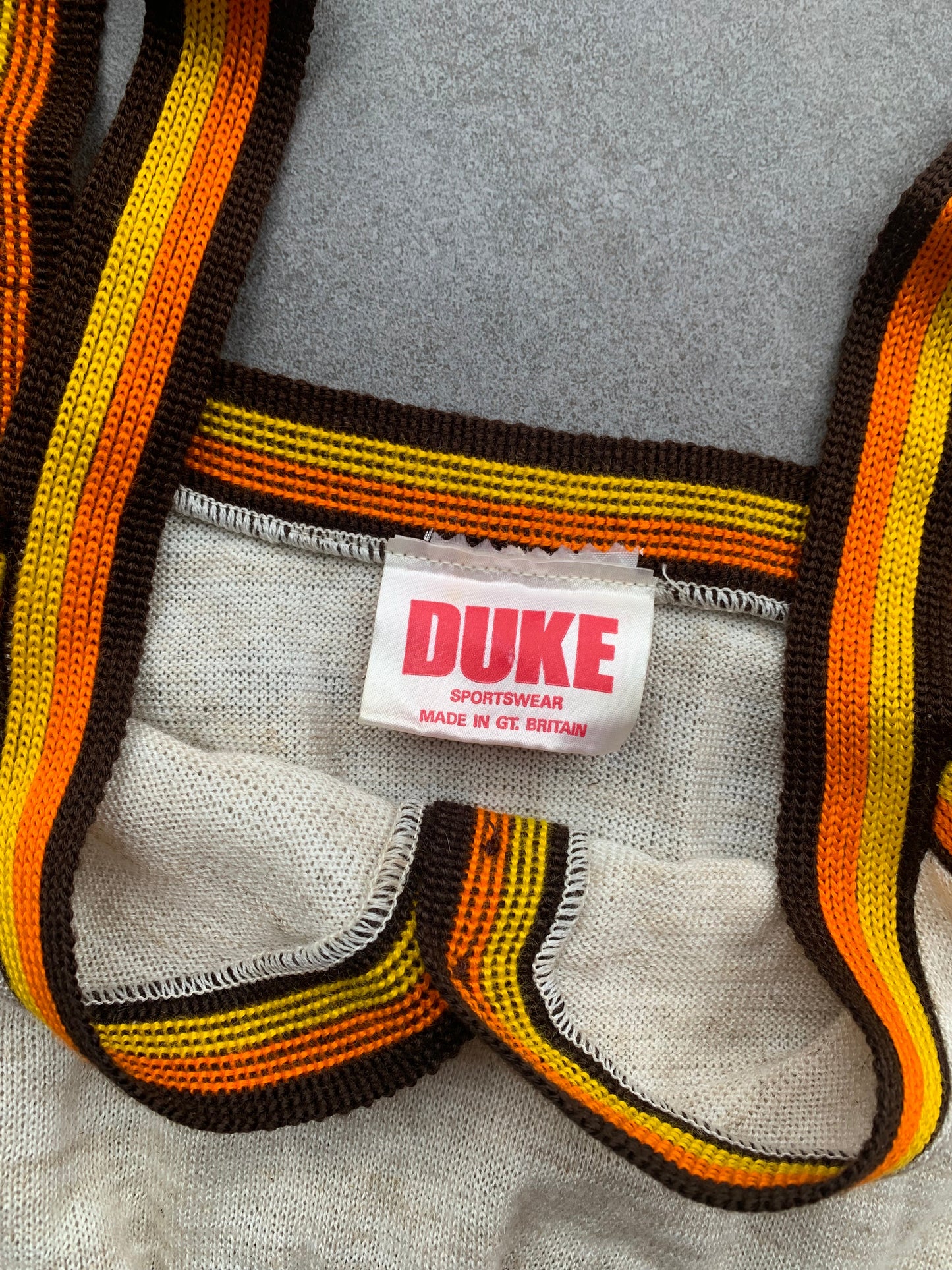 70s Vintage 'Duke' Knitted Tank Top