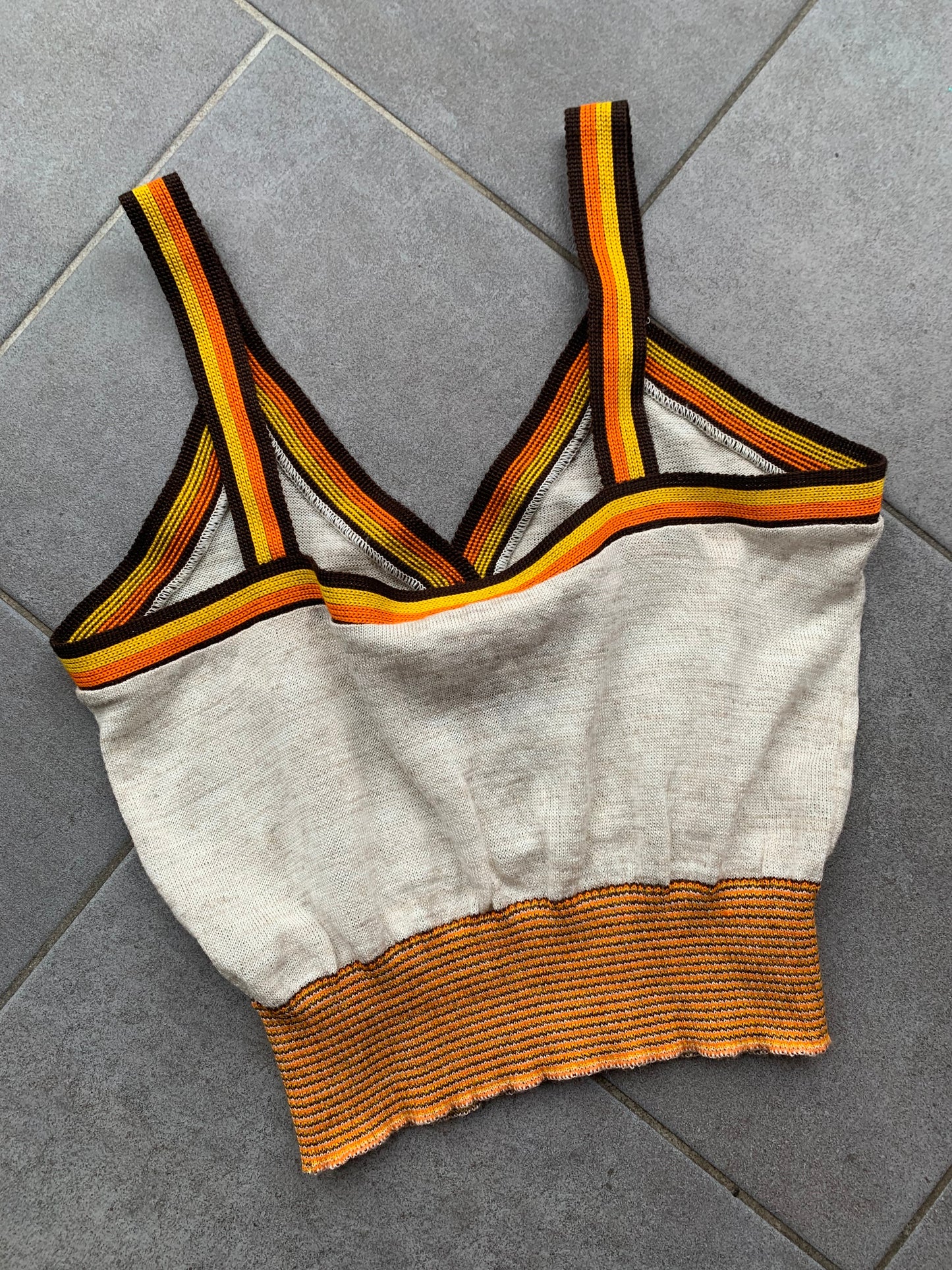 70s Vintage 'Duke' Knitted Tank Top