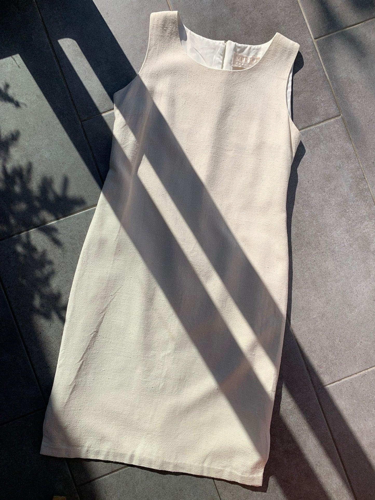 90s Vintage Medici Pure Silk Cream Dress