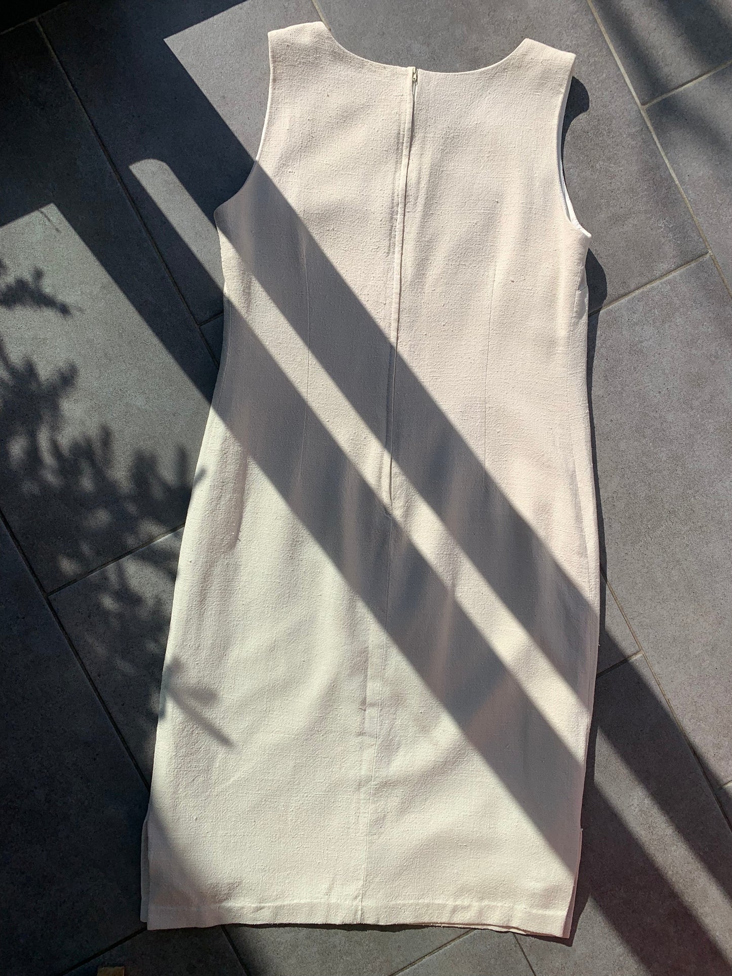 90s Vintage Medici Pure Silk Cream Dress