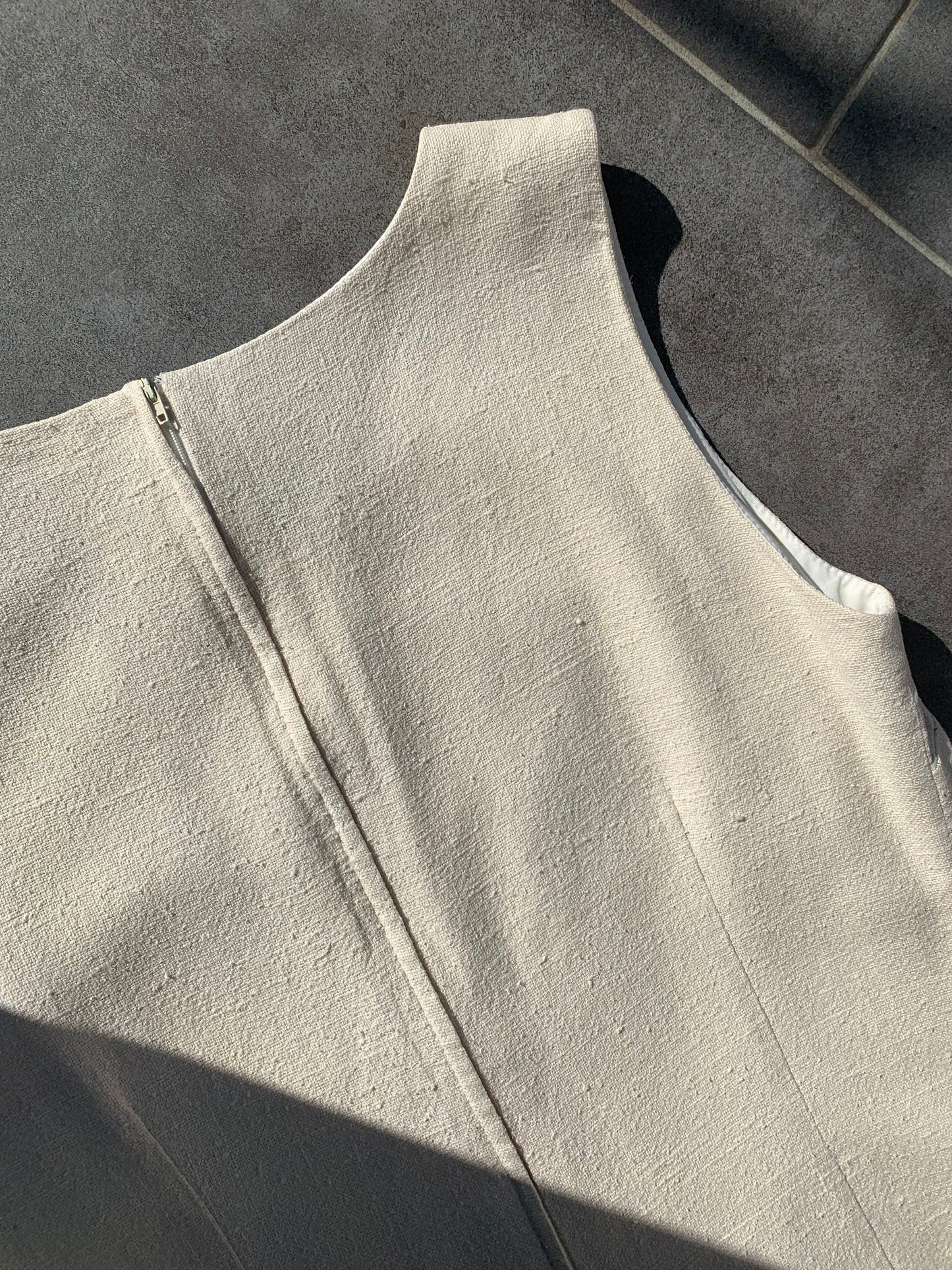 90s Vintage Medici Pure Silk Cream Dress