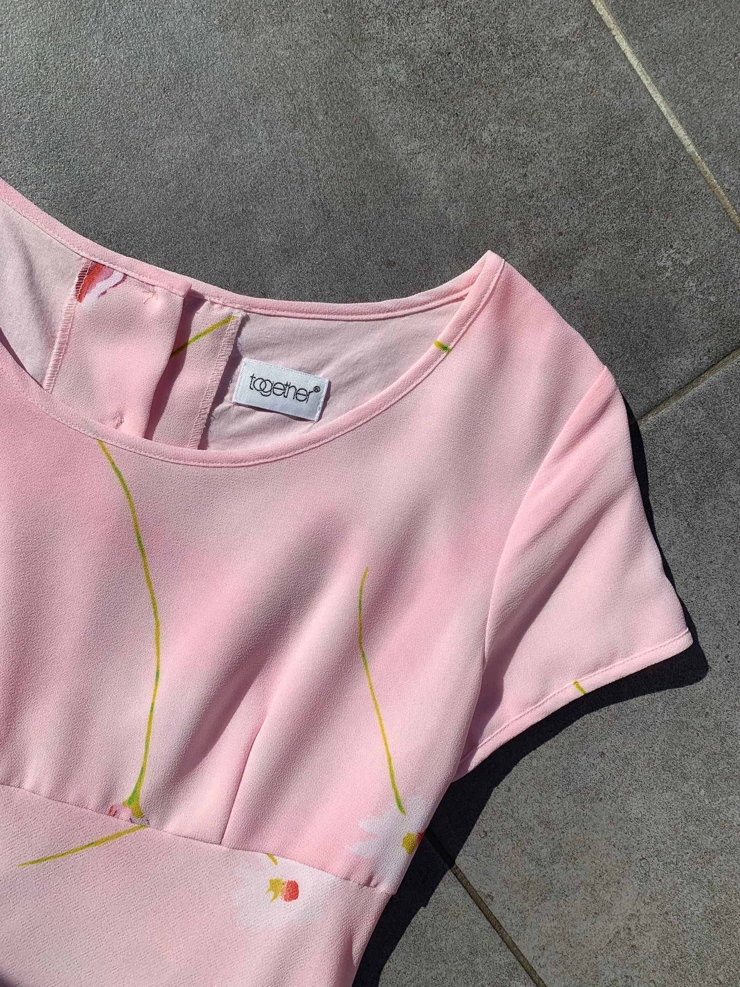 Together 2000s Pink Floral Midi Dress