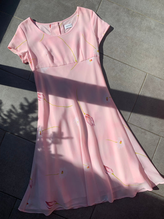 Together 2000s Pink Floral Midi Dress