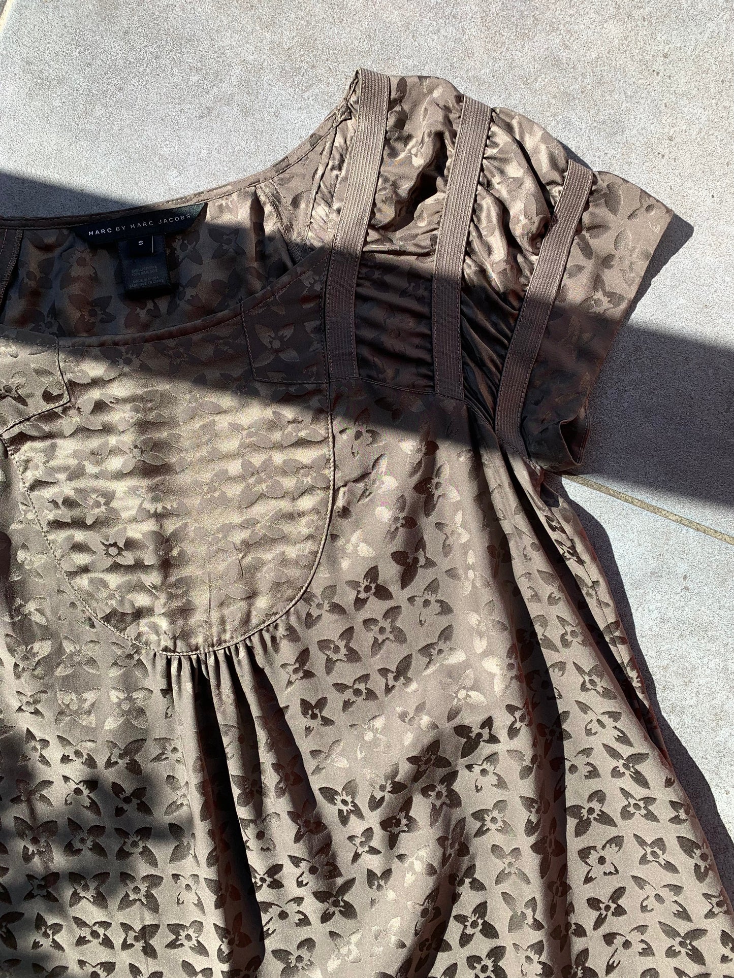 Marc Jacobs Slate Brown Silk Dress