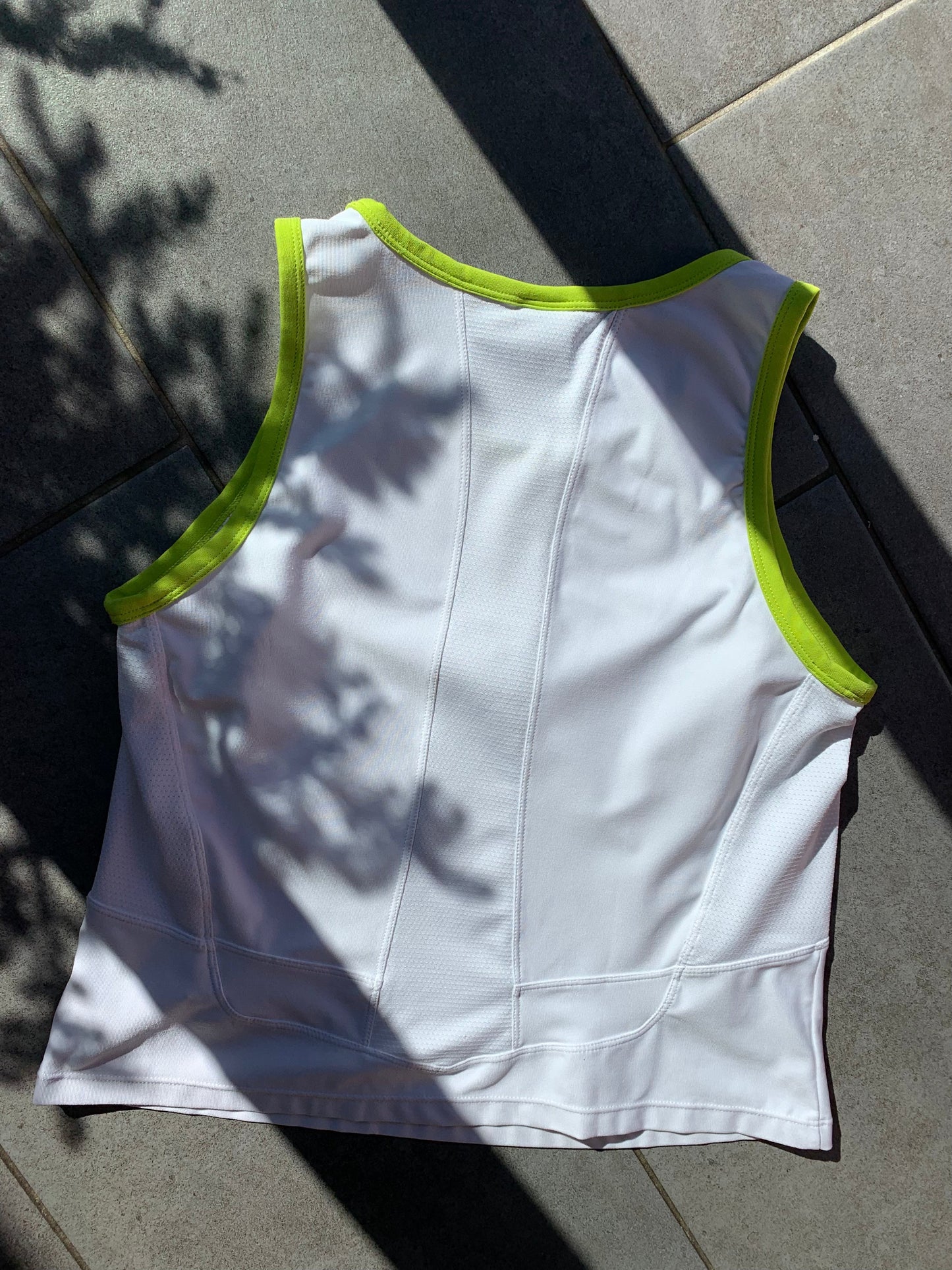 Nike 2000s White Sports Tank With Embroidered Central Swoosh