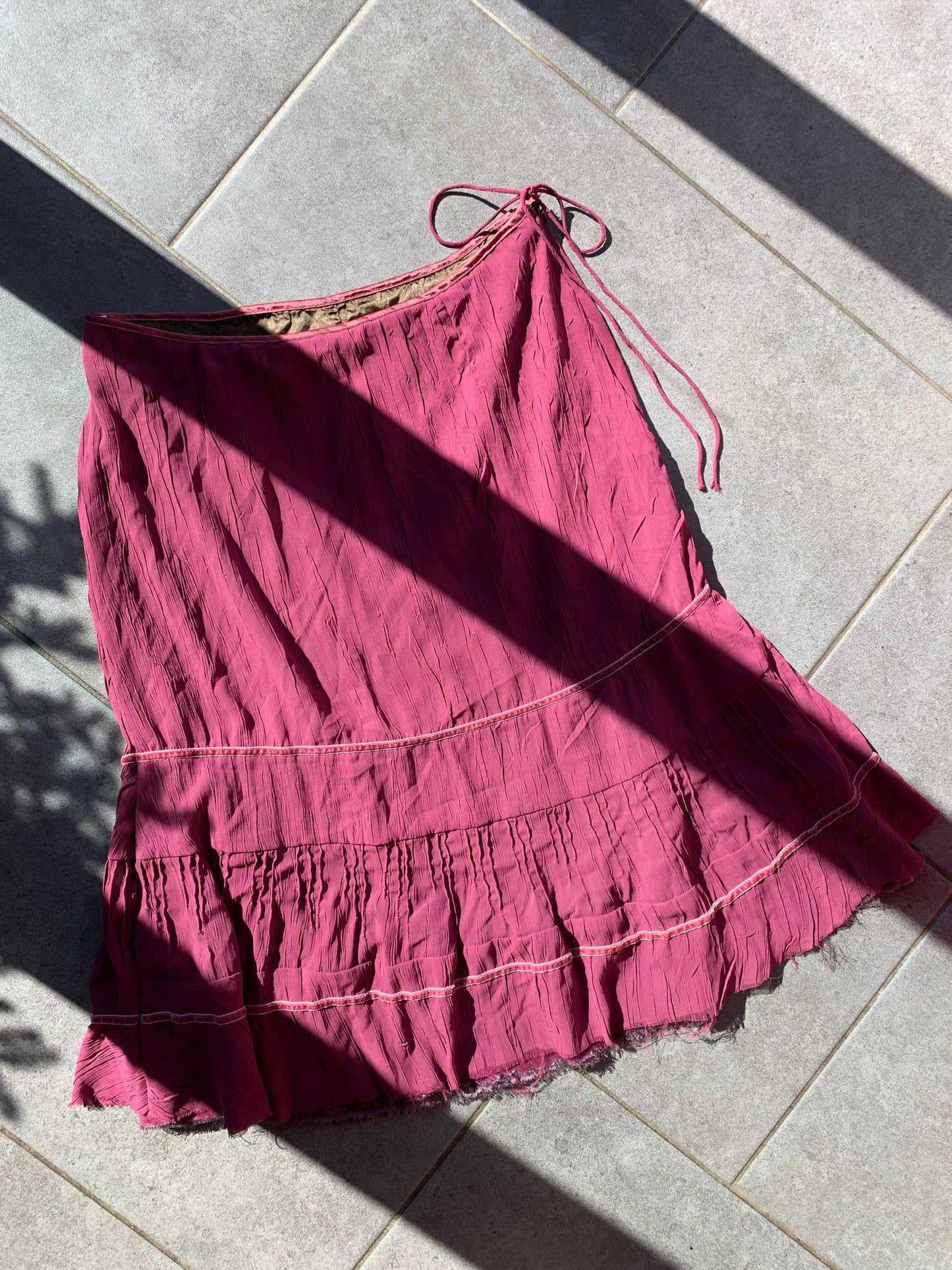 Sandwich 2000s Pink Boho Midi Skirt