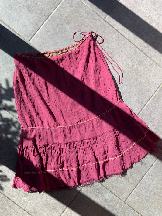 Sandwich 2000s Pink Boho Midi Skirt