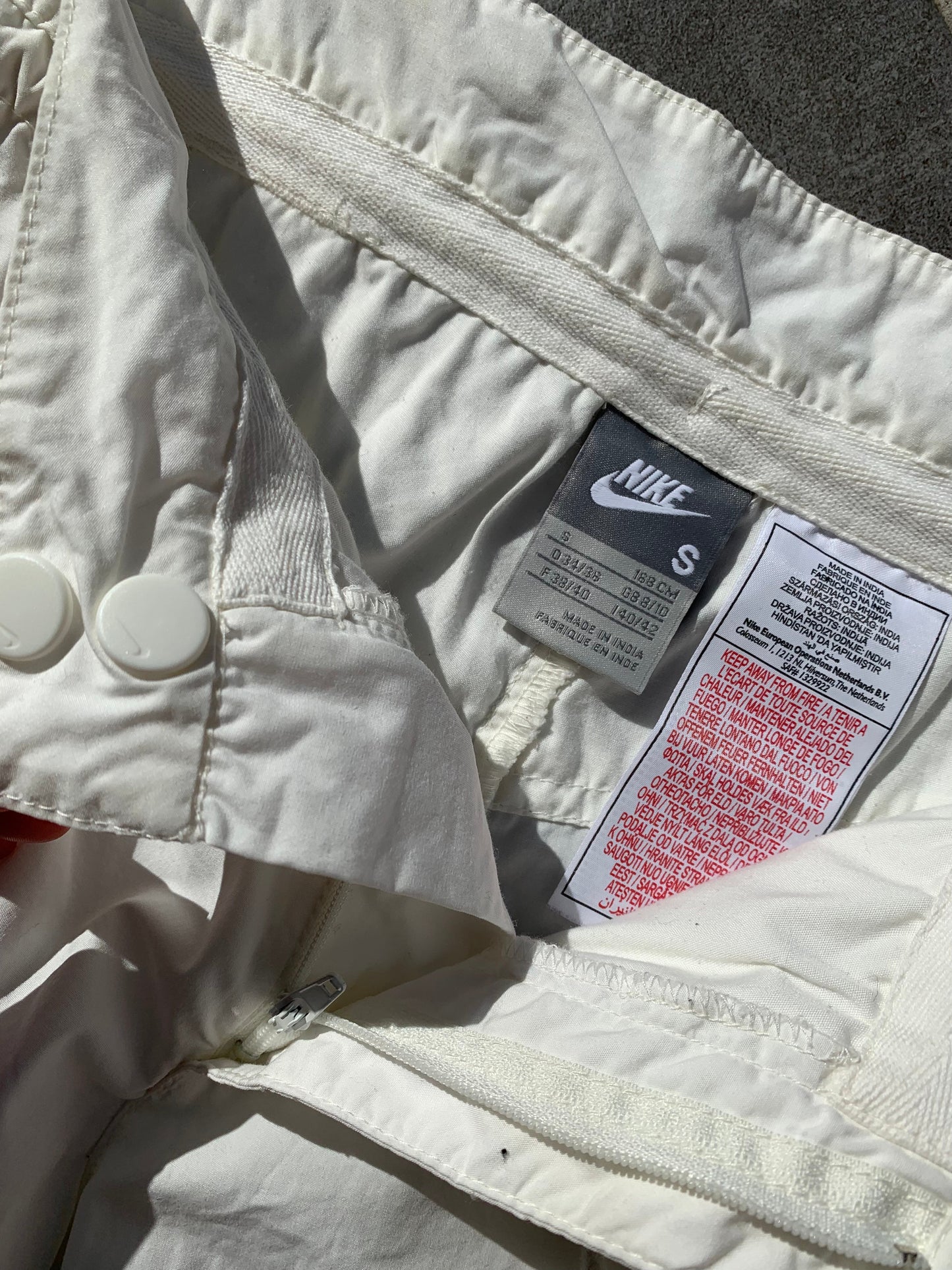 Nike 2000s White Cargo Style Trousers
