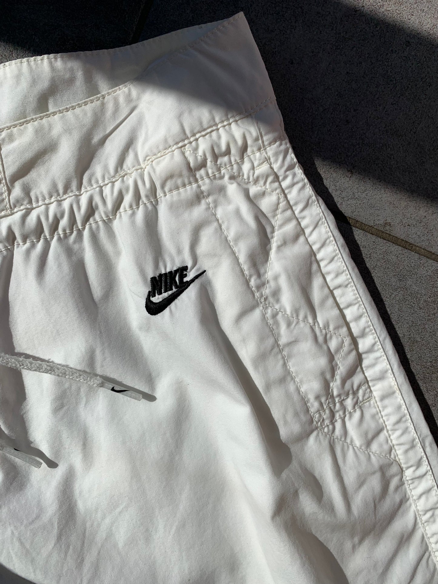 Nike 2000s White Cargo Style Trousers
