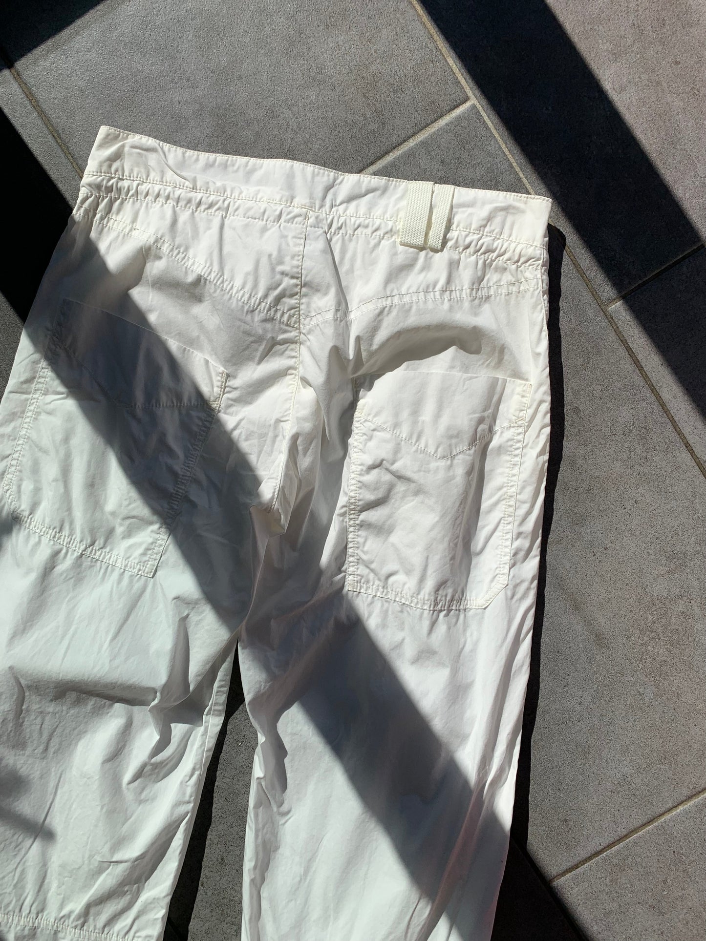 Nike 2000s White Cargo Style Trousers