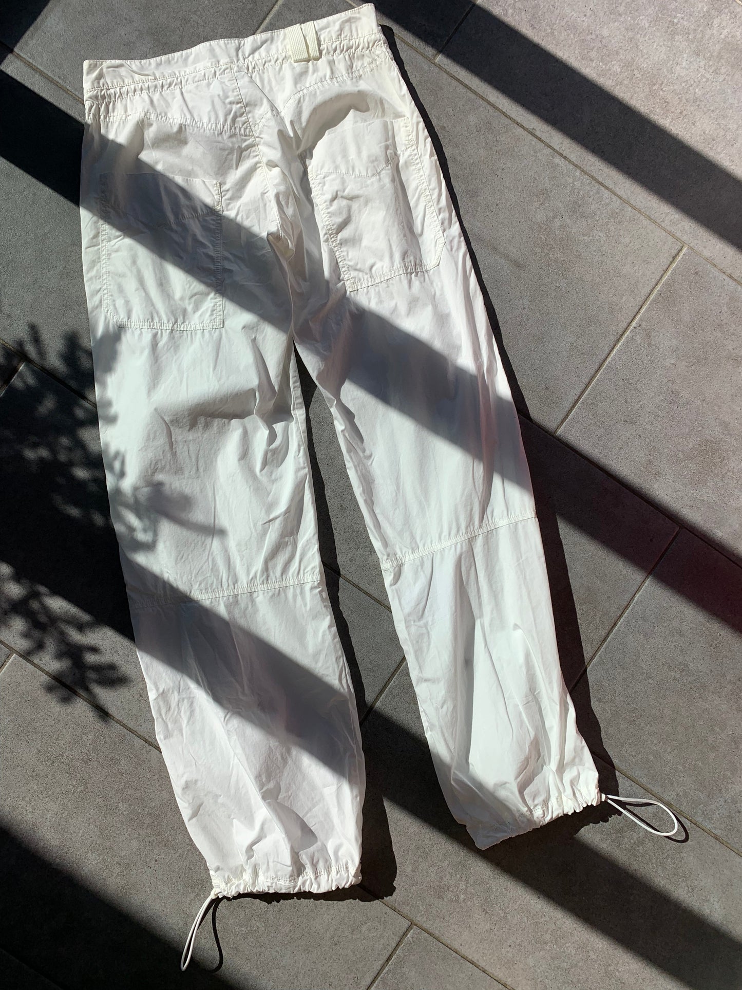 Nike 2000s White Cargo Style Trousers