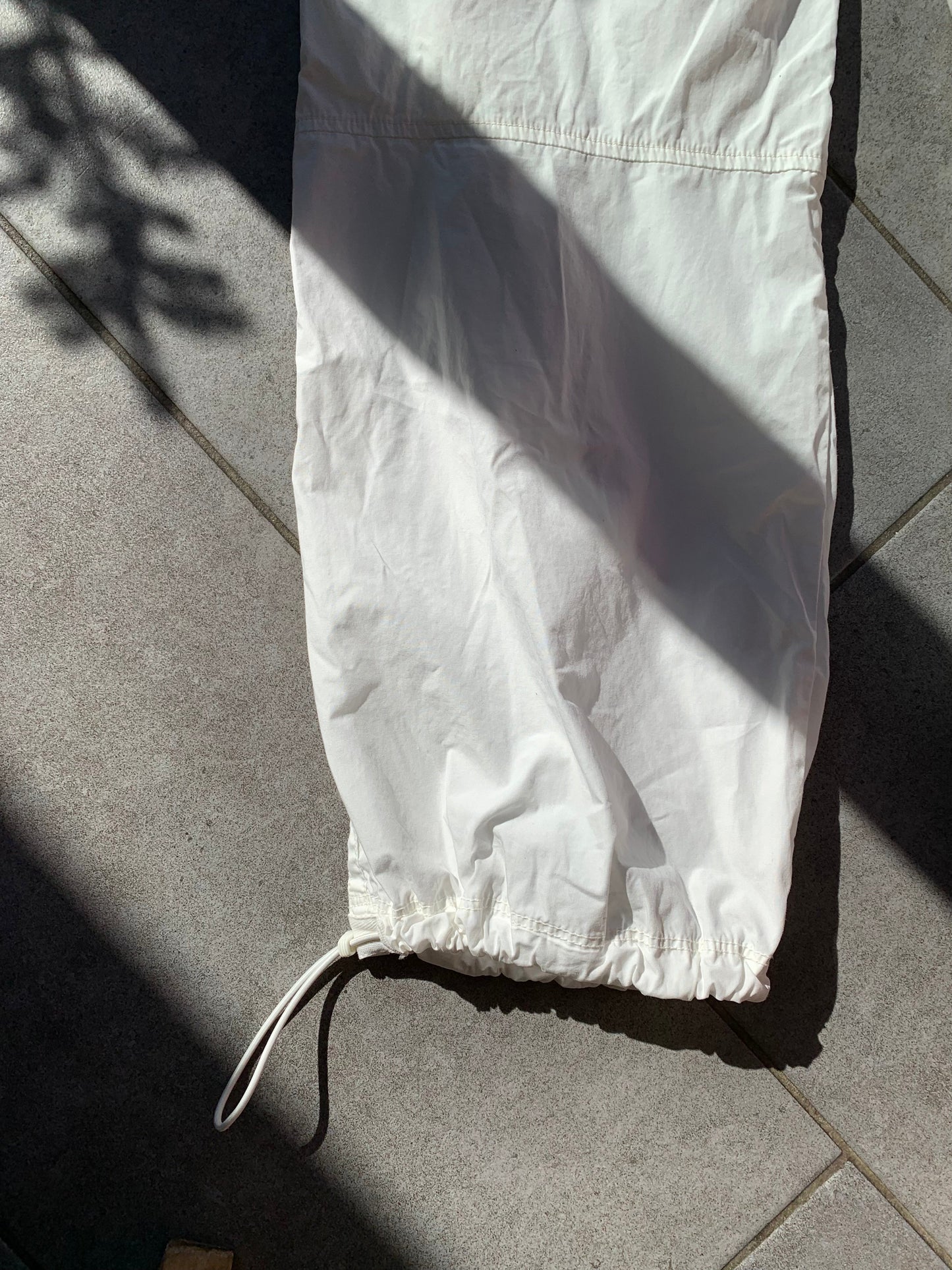 Nike 2000s White Cargo Style Trousers