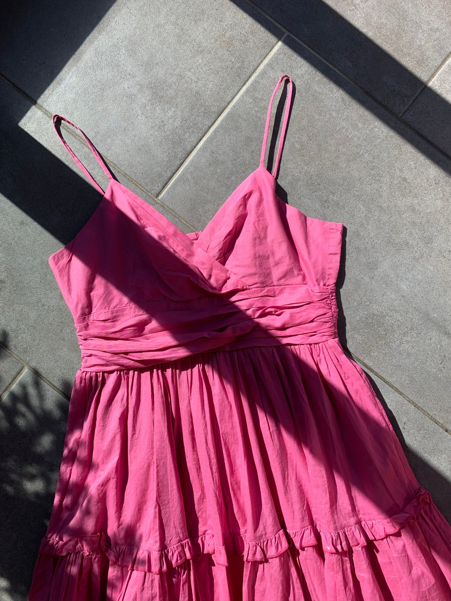 DKNY 2000s 100% Cotton Ra Ra Midi Dress