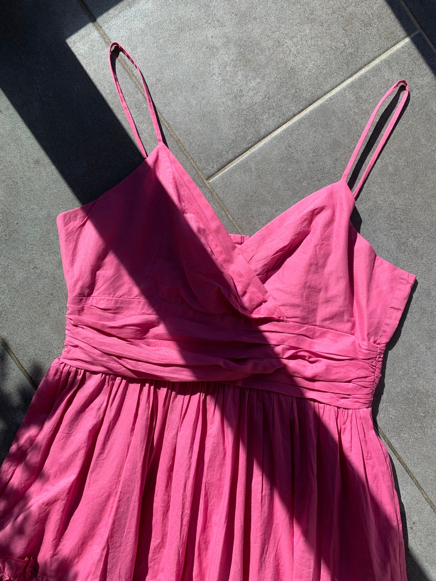 DKNY 2000s 100% Cotton Ra Ra Midi Dress