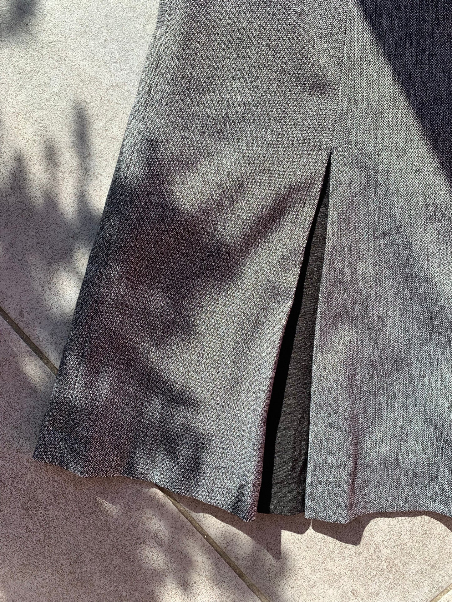 Next 2000's Grey Pleated Knee Length Skirt