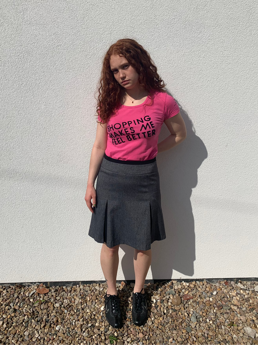 D&G Dolce&Gabbana 'Shopping Makes Me Feel Better' Pink Tee