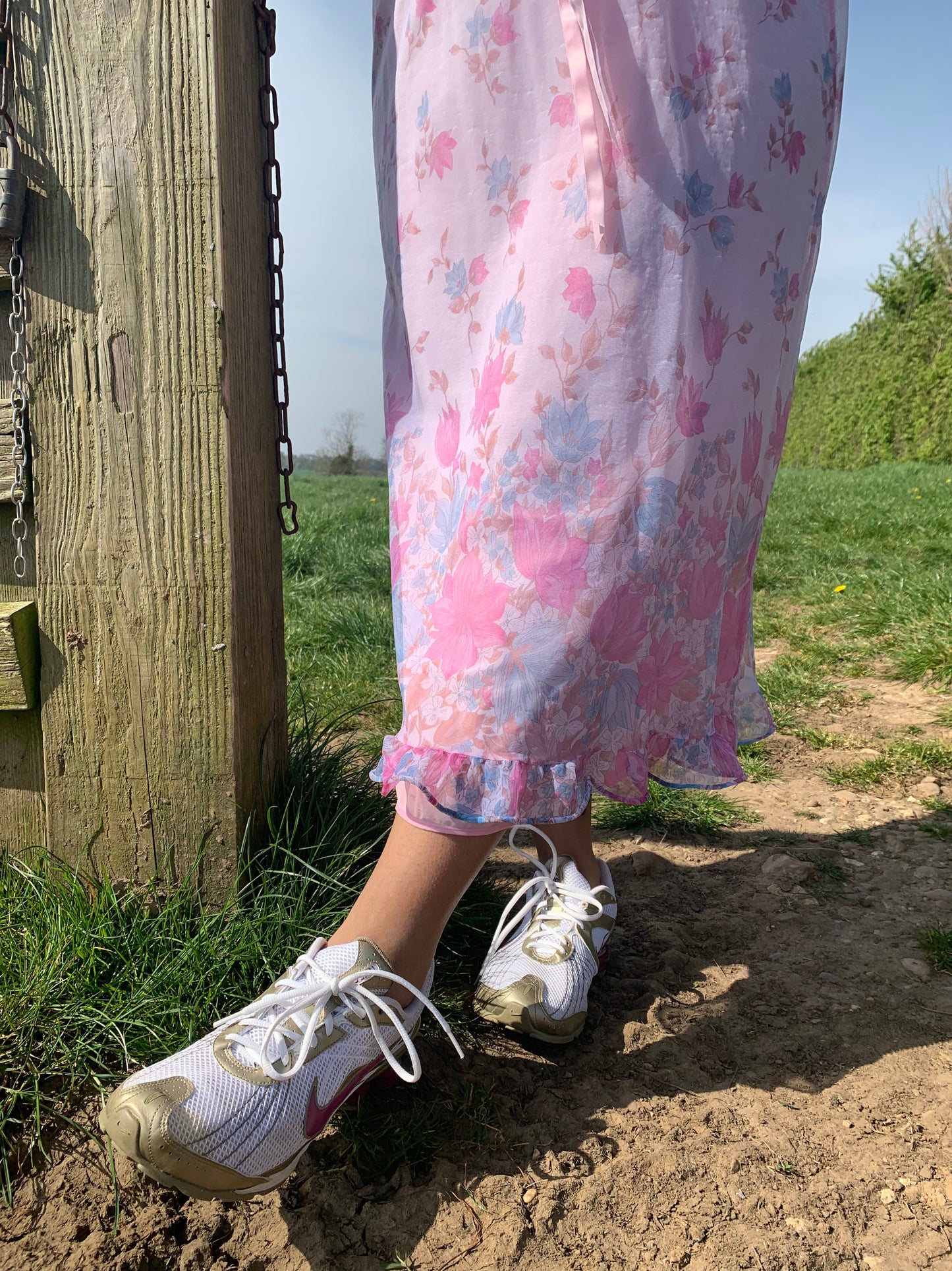 60s Vintage St Michael Pink Floral Nightdress
