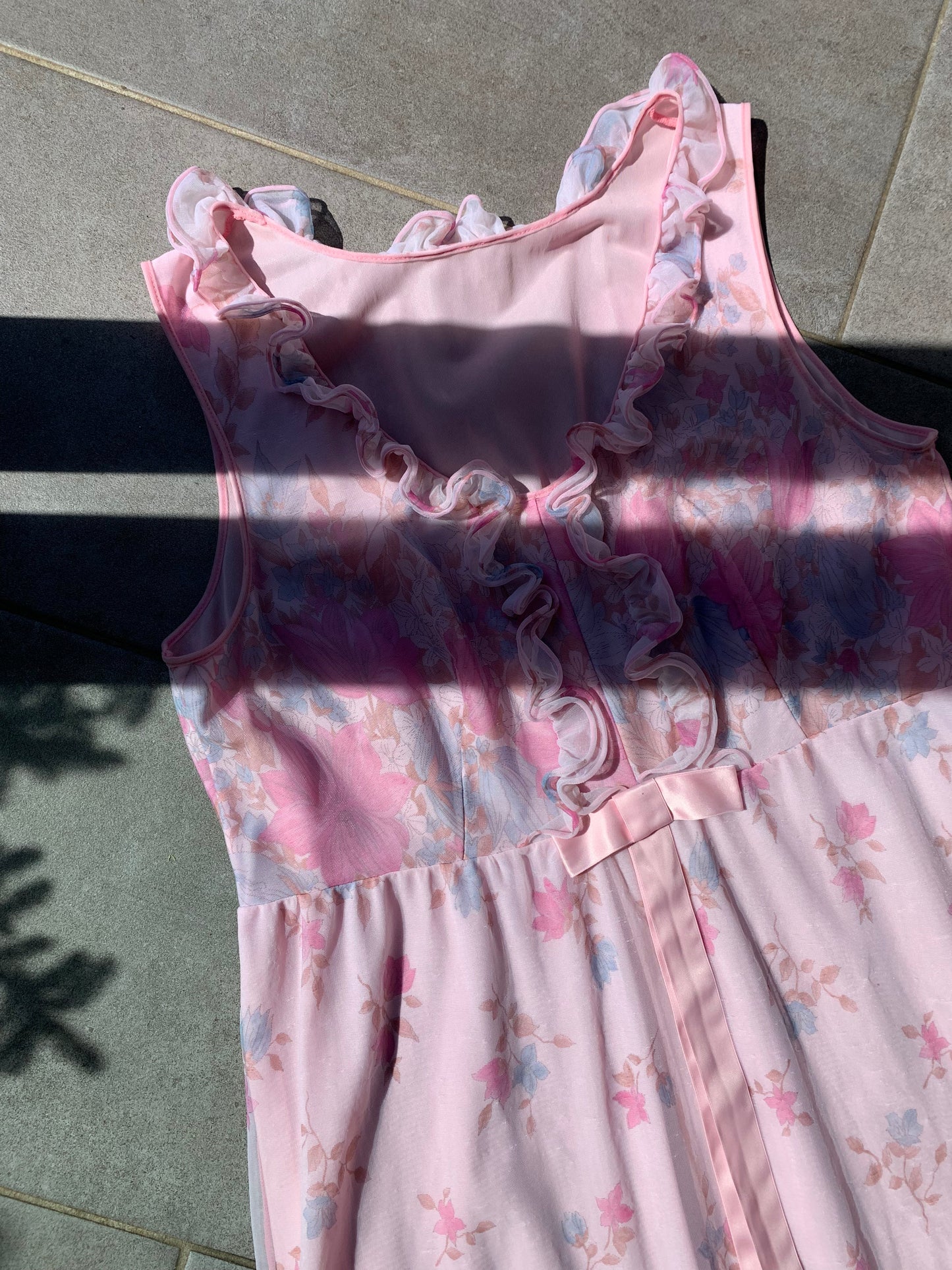 60s Vintage St Michael Pink Floral Nightdress