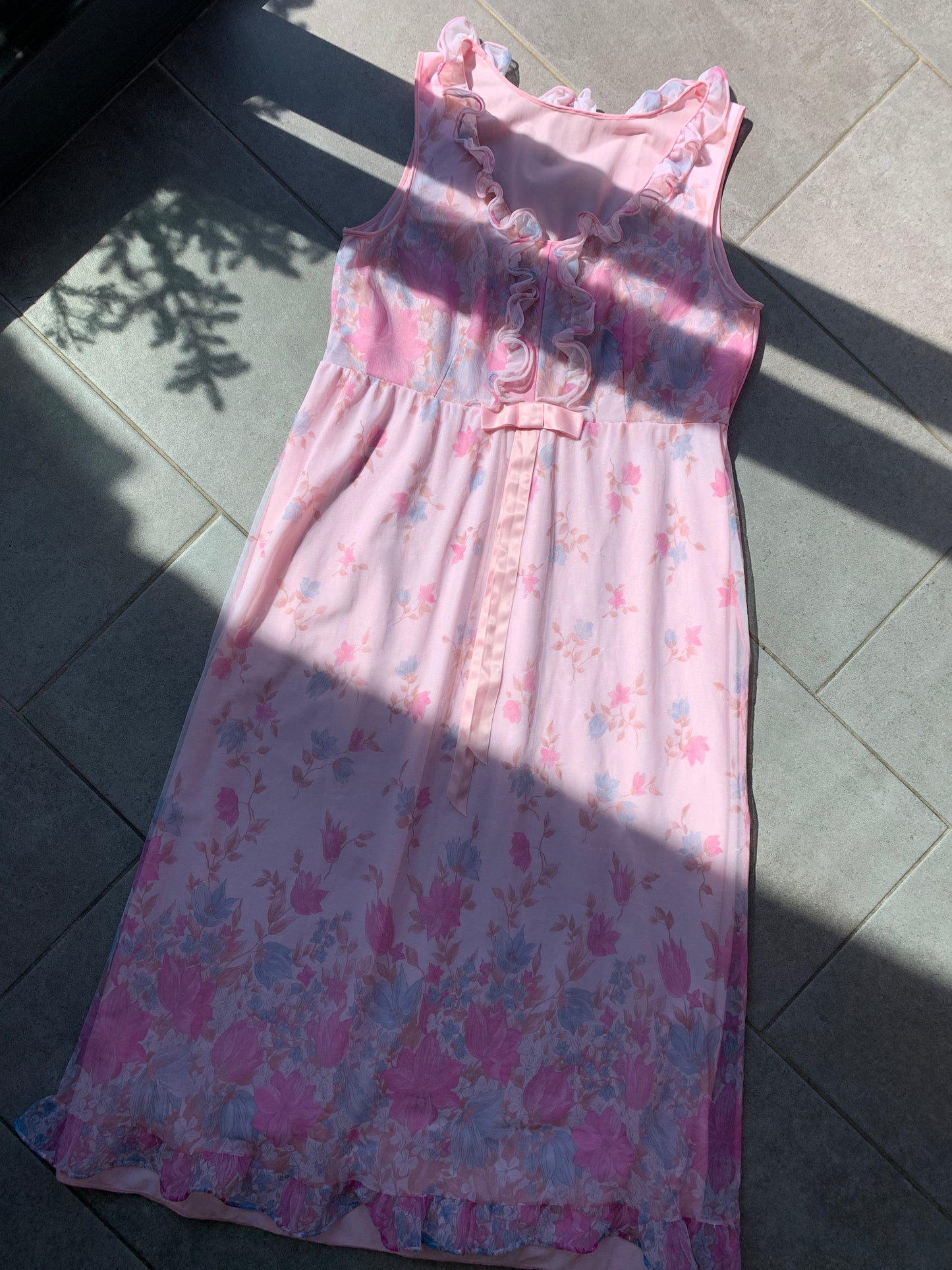60s Vintage St Michael Pink Floral Nightdress