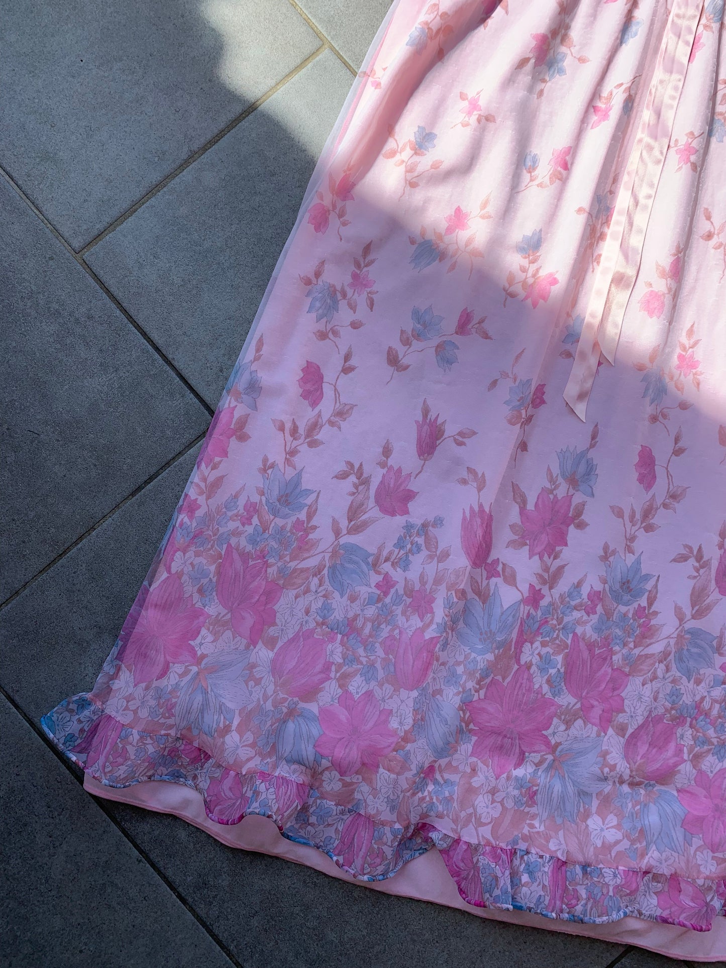 60s Vintage St Michael Pink Floral Nightdress
