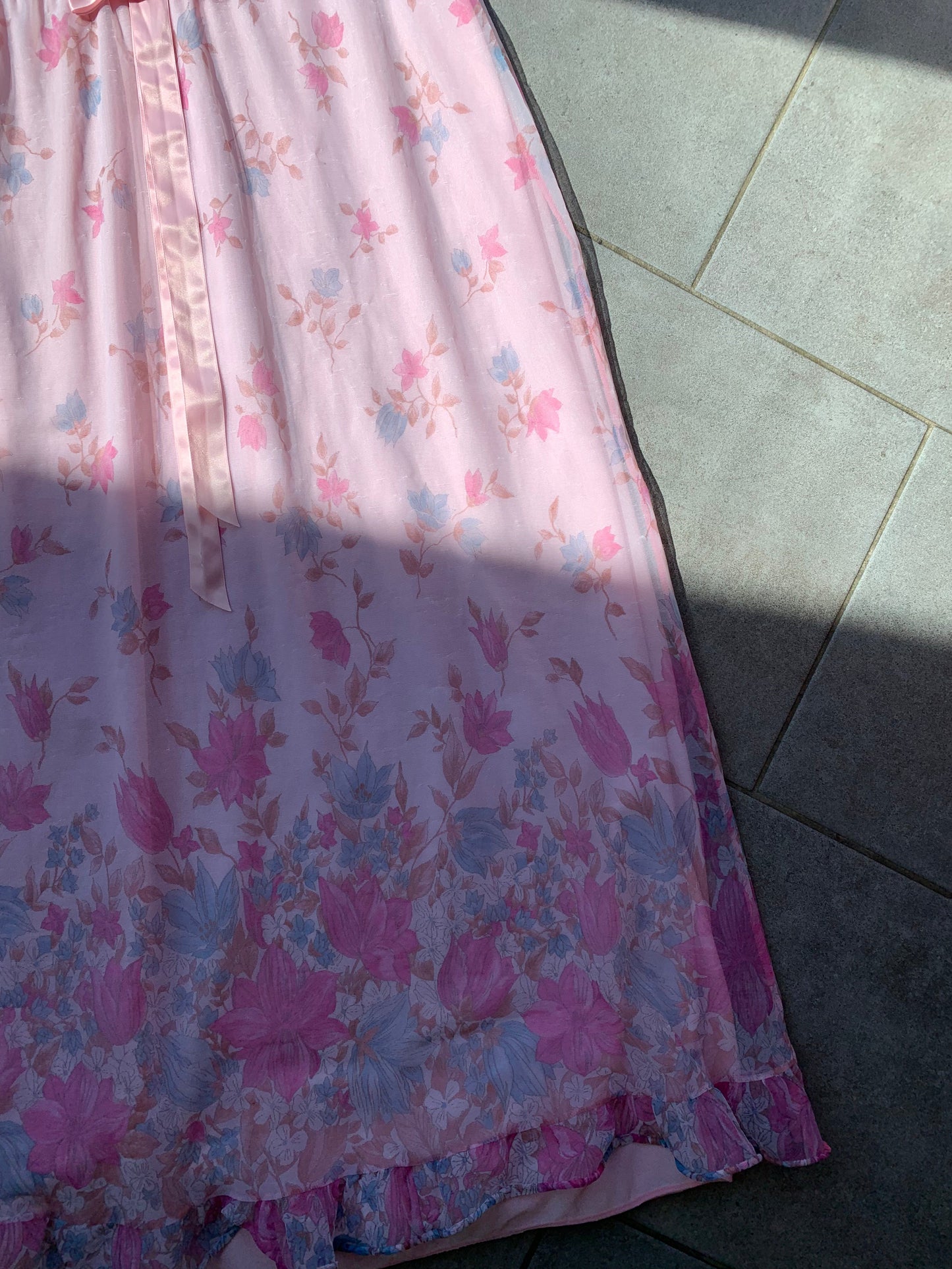 60s Vintage St Michael Pink Floral Nightdress