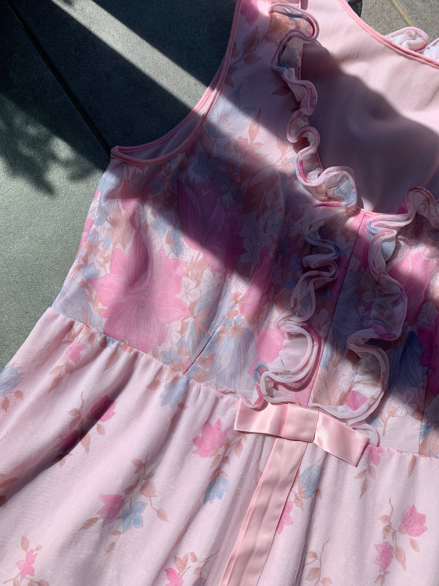 60s Vintage St Michael Pink Floral Nightdress