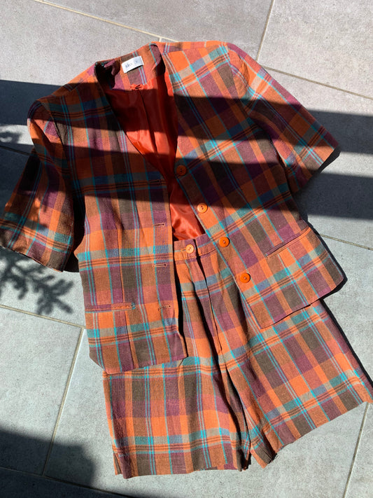 90s Vintage Bhs Check 2 Piece