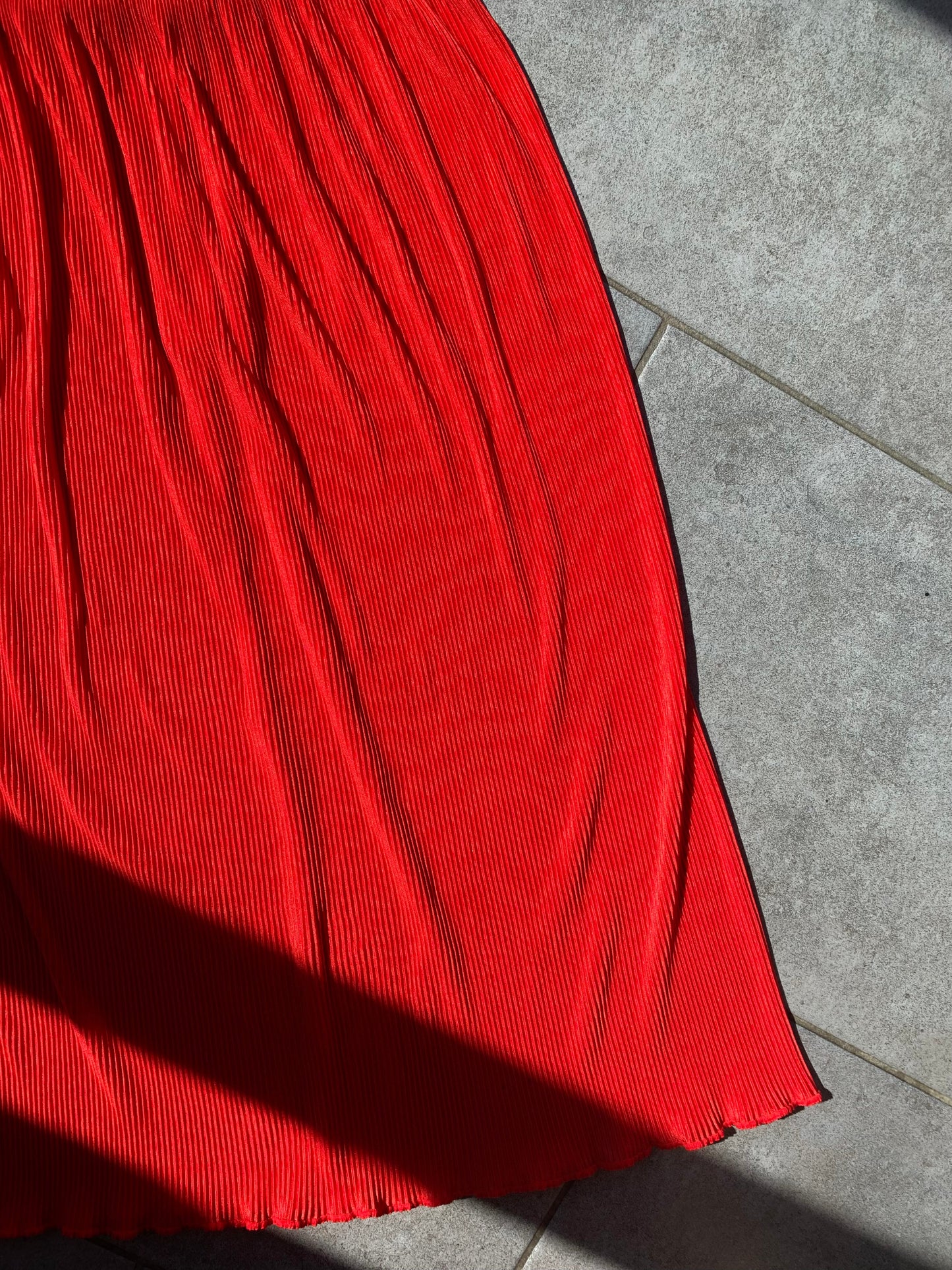 70s Vintage Halter Neck Backless Red Disco Dress