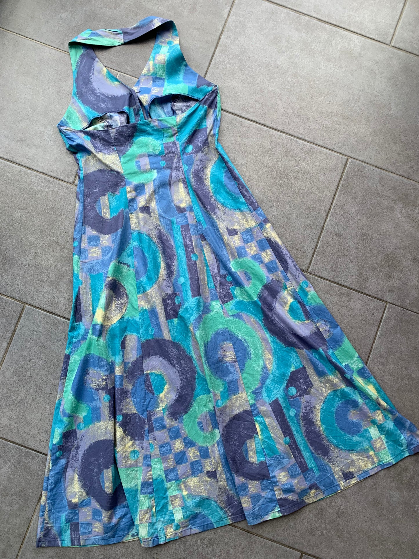 90s Vintage Laura Ashley Halter Neck Dress