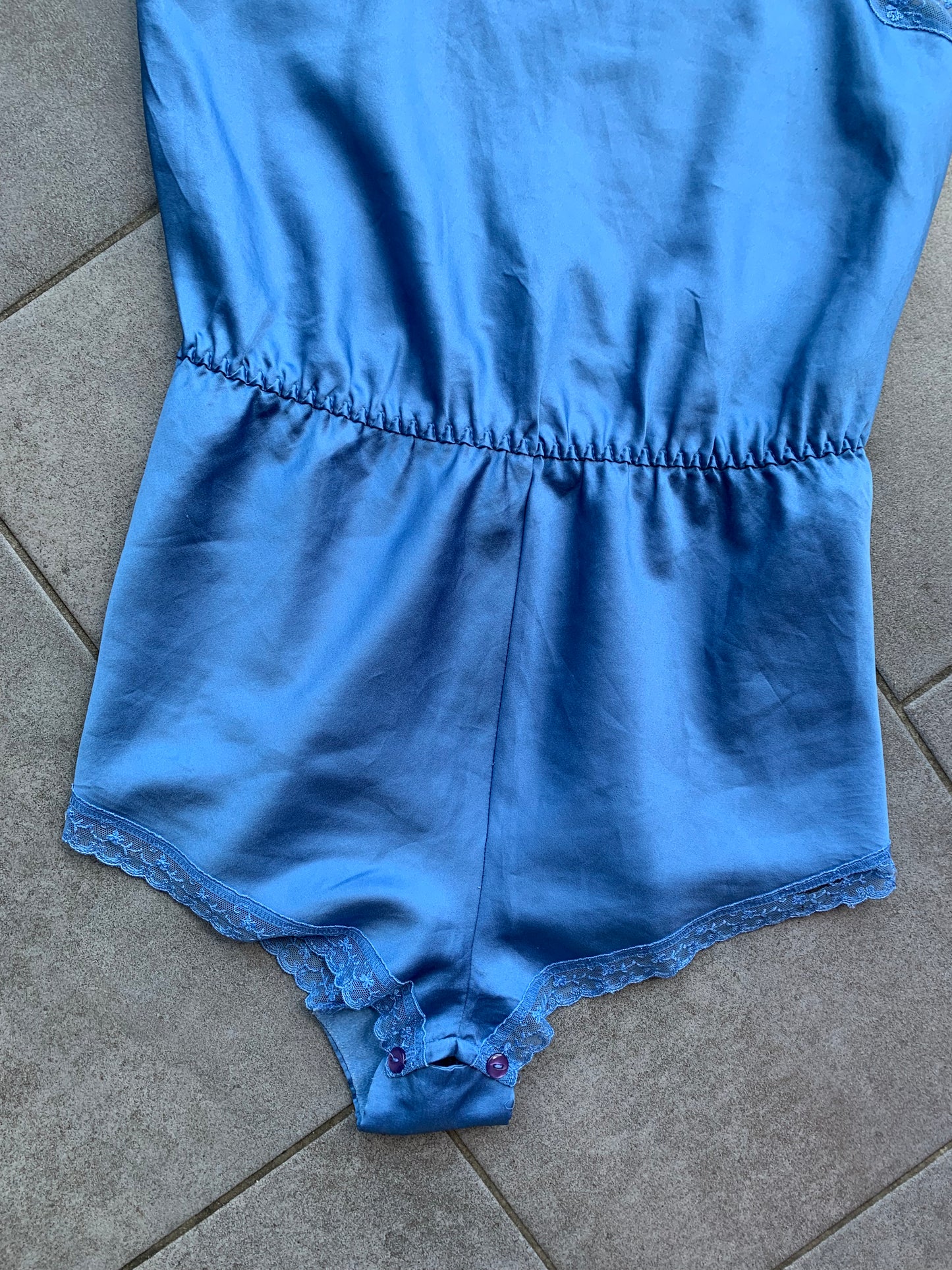 80s St Michael Satin Playsuit