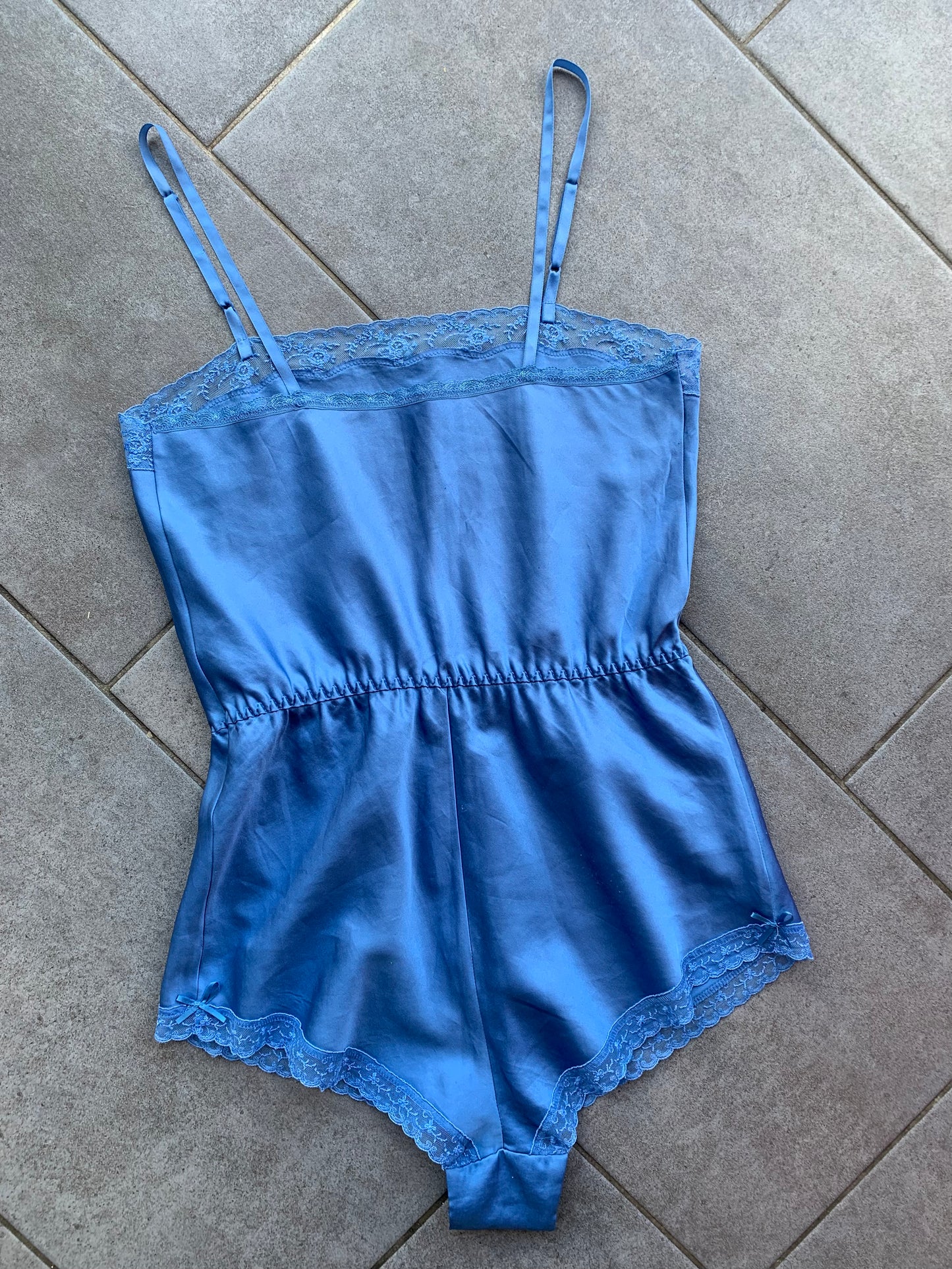 80s St Michael Satin Playsuit